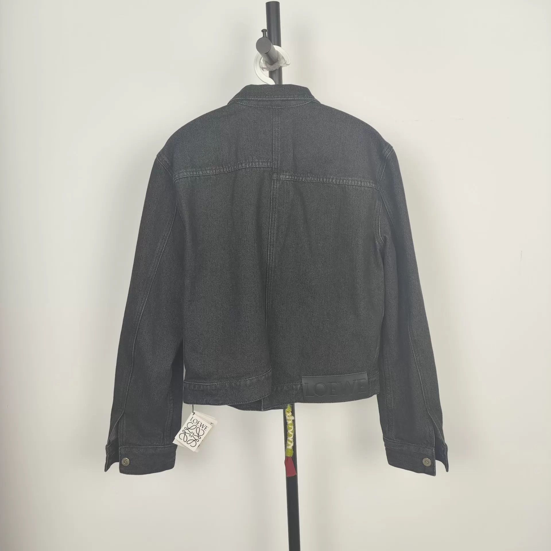 Loewe LOEWE Leather Patch Logo Denim Jacket Black 42 Size US XS / EU 42 / 0 - 2 Thumbnail