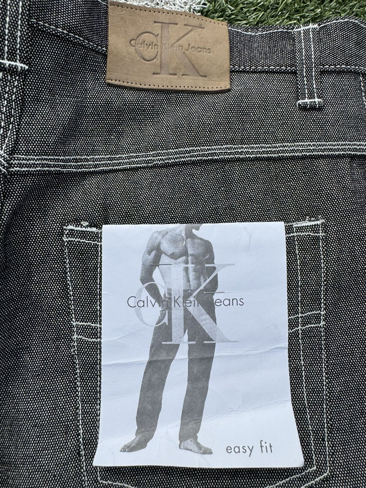 Calvin Klein × Vintage Vintage Calvin Klein Y2K Silver Baggy Denim Jeans Size US 34 / EU 50 - 3 Thumbnail