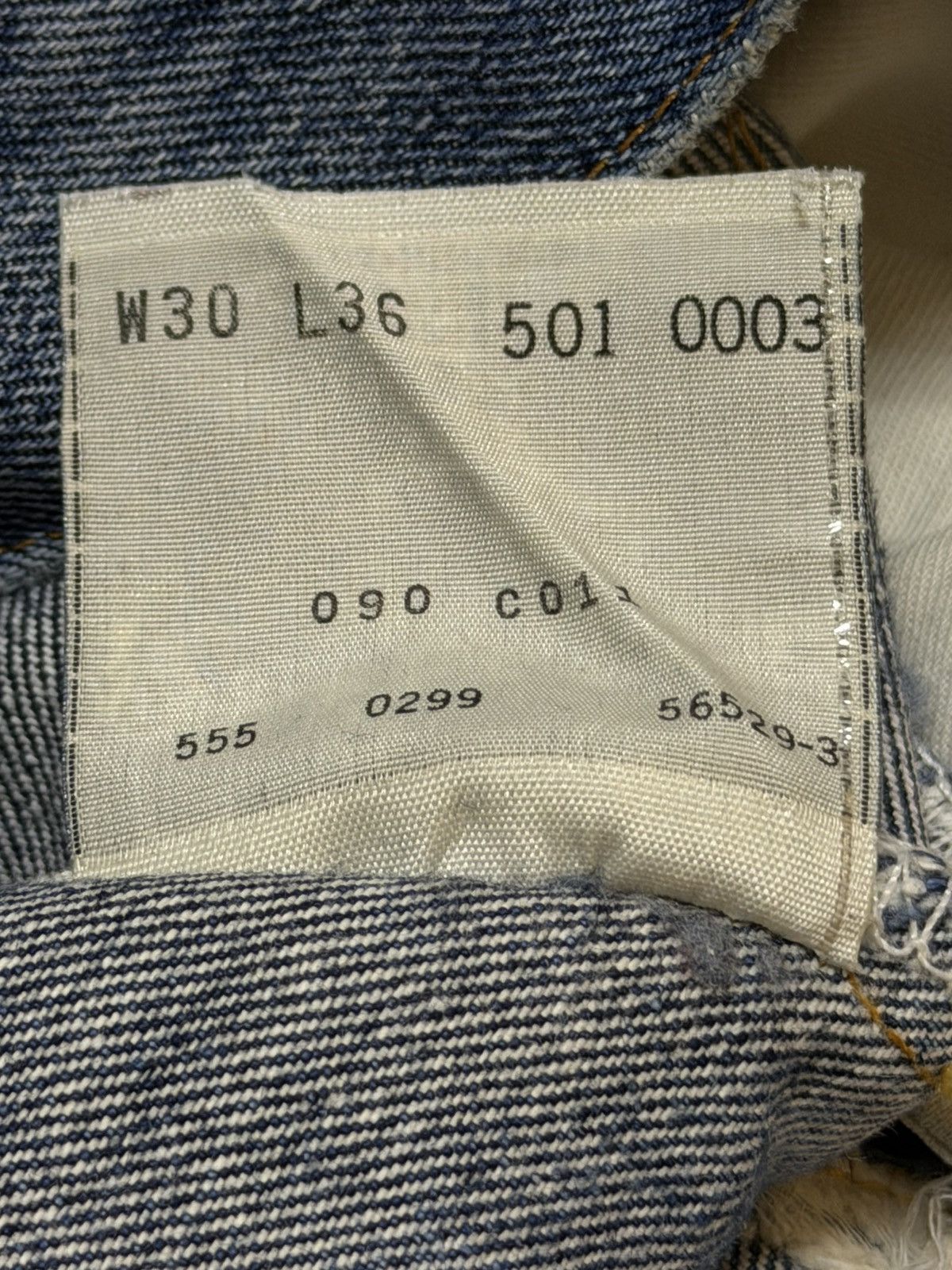 Levi's Vintage 90s Levis 501 Selvedge Big E Faded Clawmark Distress Size US 30 / EU 46 - 9 Thumbnail