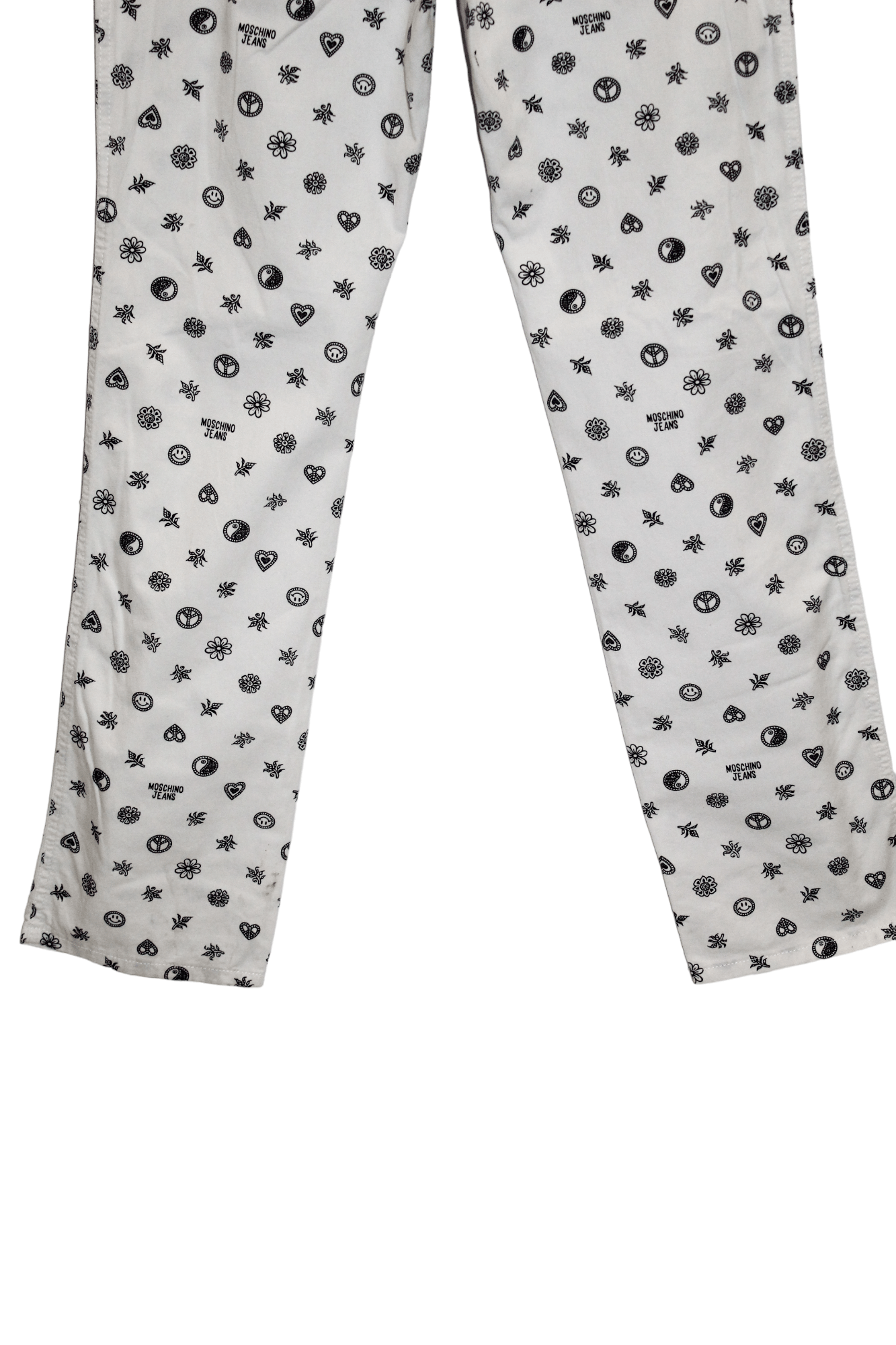 Moschino 1990s Rare Moschino Jeans Yin Yang Print Denim Pants Size US 31 - 6 Thumbnail