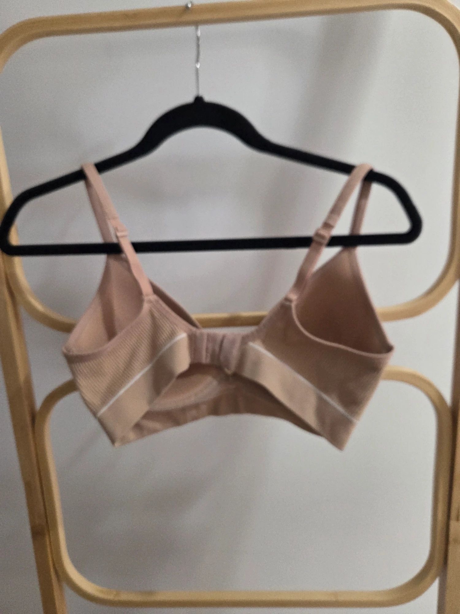 Bones BONDS Retro Rib Soft Cup Bralette Nude Beige Back Closure Size ONE SIZE - 2 Thumbnail