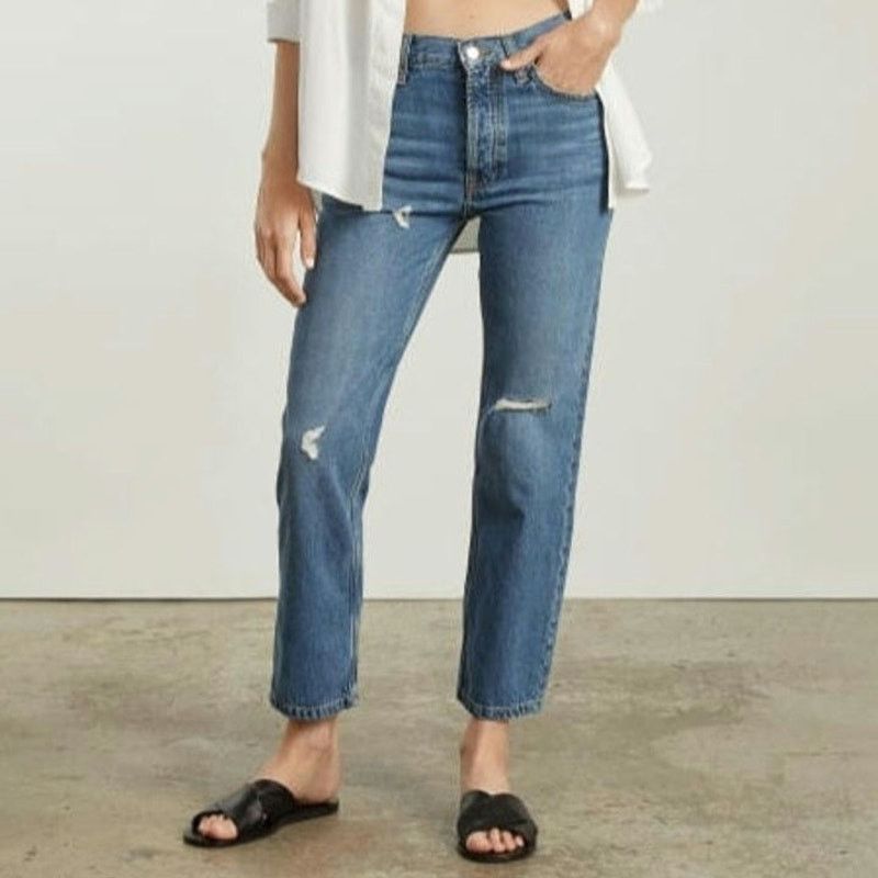 Everlane NWOT Everlane The Summer Slouch Crop Jeans Sz. 27x25 Blue Size 27" / US 4 / IT 40 - 4 Thumbnail