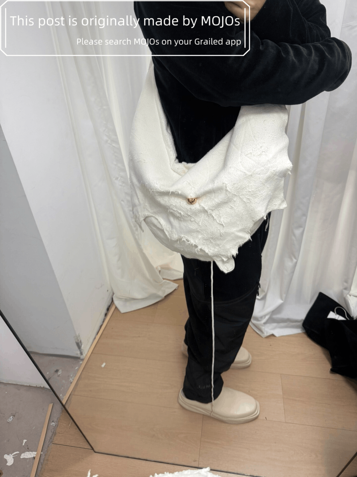 Undercover Eye Ball Button Leather Bundle Bag mojos426