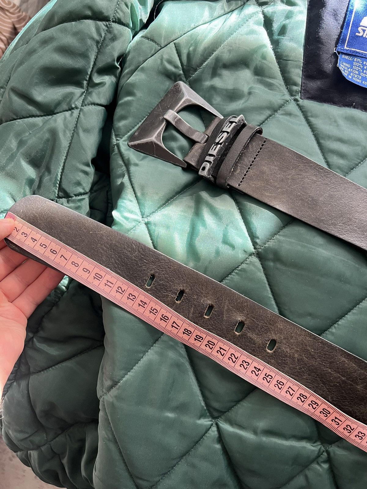 Diesel × Vintage Y2K Vintage Diesel Leather Belt Avant Garden Size ONE SIZE - 14 Thumbnail