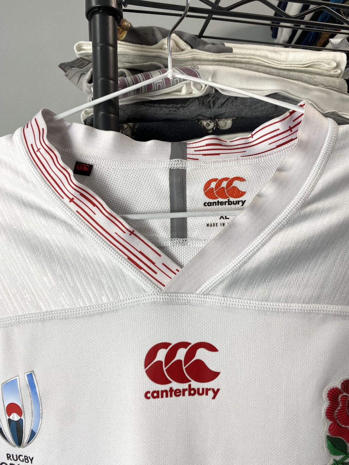 Canterbury of New Zealand Canterbury England Rugby World Cup Japan 2019 Jersey Size US XL / EU 56 / 4 - 4 Thumbnail