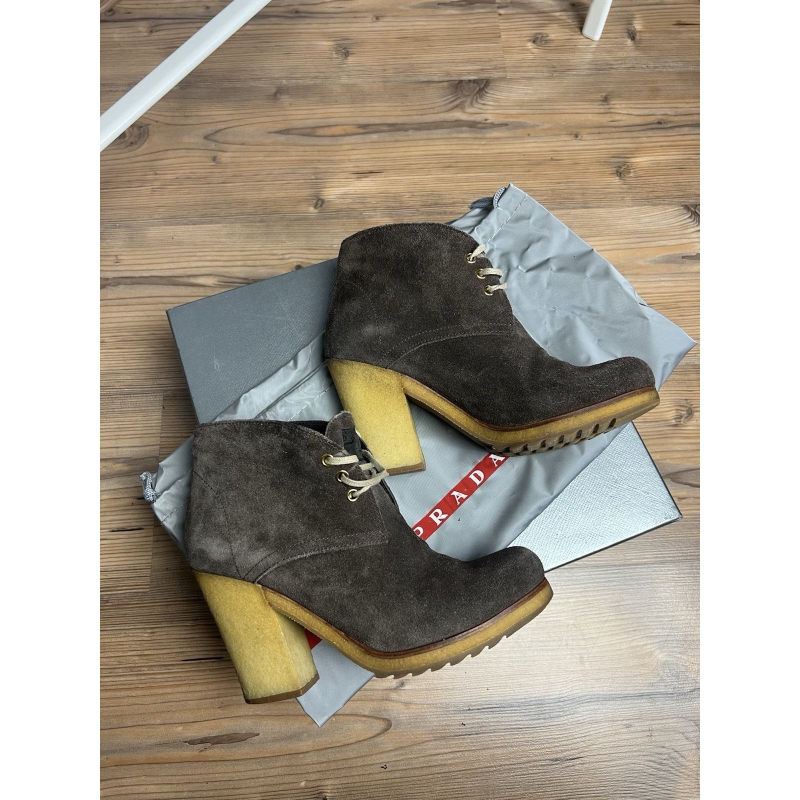 Prada Prada Logo Ankle Boots Booties Shoes Womens Size 38 EU 7.5 U Size US 7.5 / IT 37.5 - 11 Thumbnail