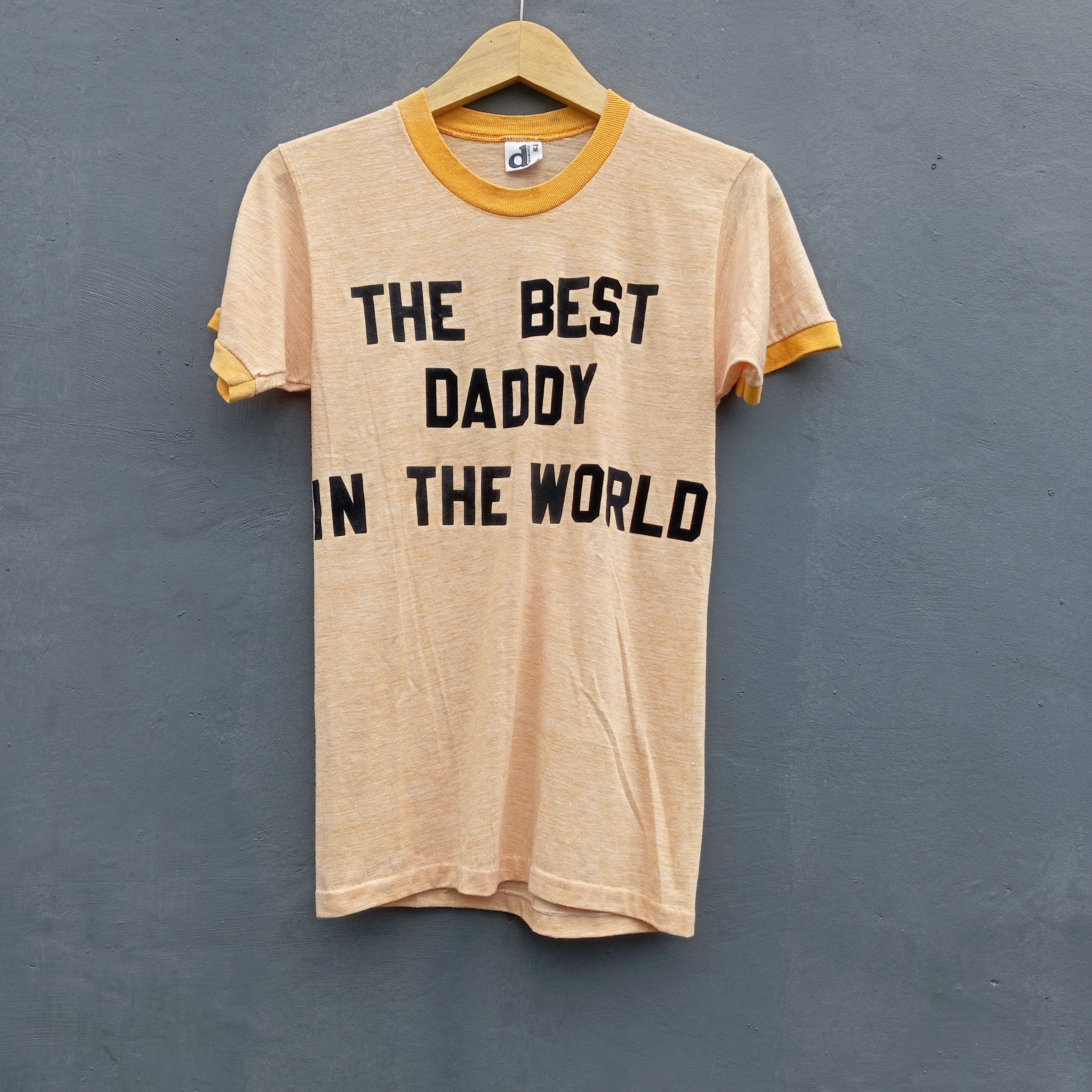 image of Archival Clothing x Statment 70's Downerwear Vintage Ringer Tshirts in Yellow, Men's (Size Medium)