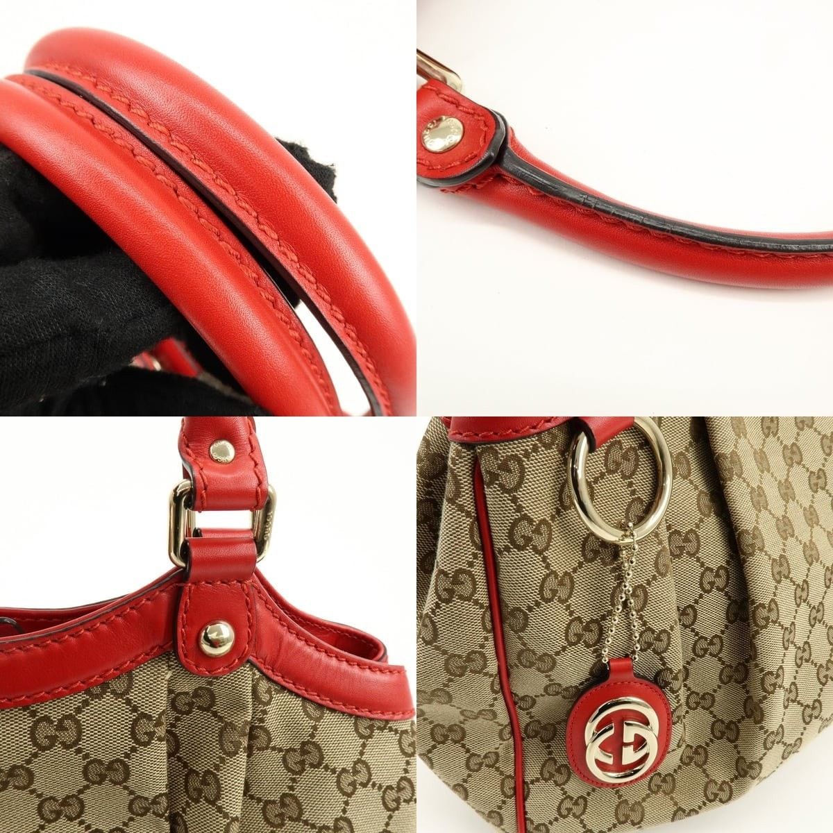 Gucci Gucci Sukey GG Canvas & Leather Tote Tan Size ONE SIZE - 4 Thumbnail