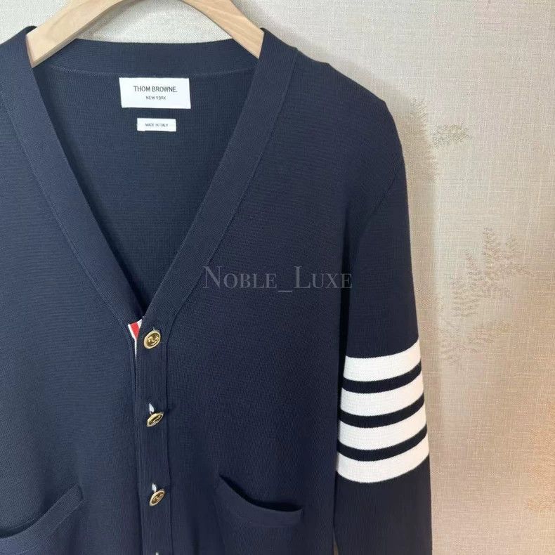 Thom Browne Thom Browne Cotton knit cardigan Size US M / EU 48-50 / 2 - 2 Thumbnail