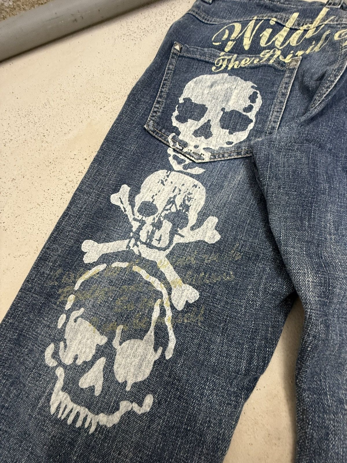 Hysteric Glamour × Japanese Brand Hysteric Glamour Style Poems Skull Studded Jeans Size US 30 / EU 46 - 8 Thumbnail