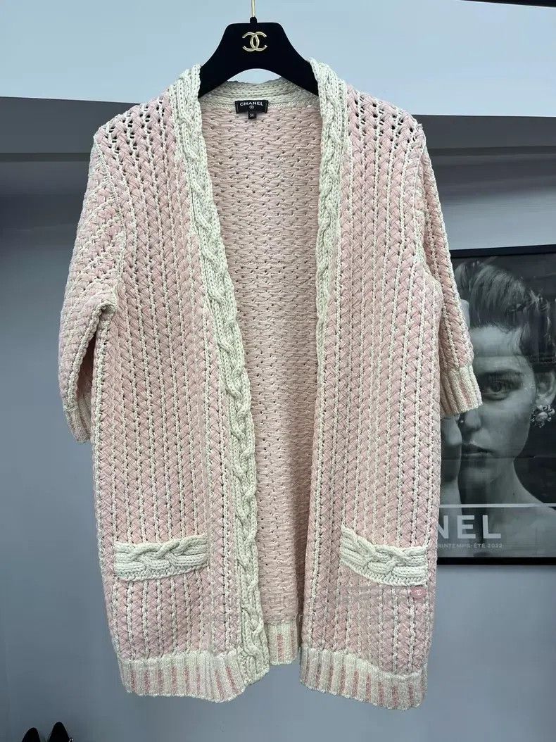 Chanel Chanel Pink braided cardigan coat Size XS / US 0-2 / IT 36-38 - 1 Thumbnail