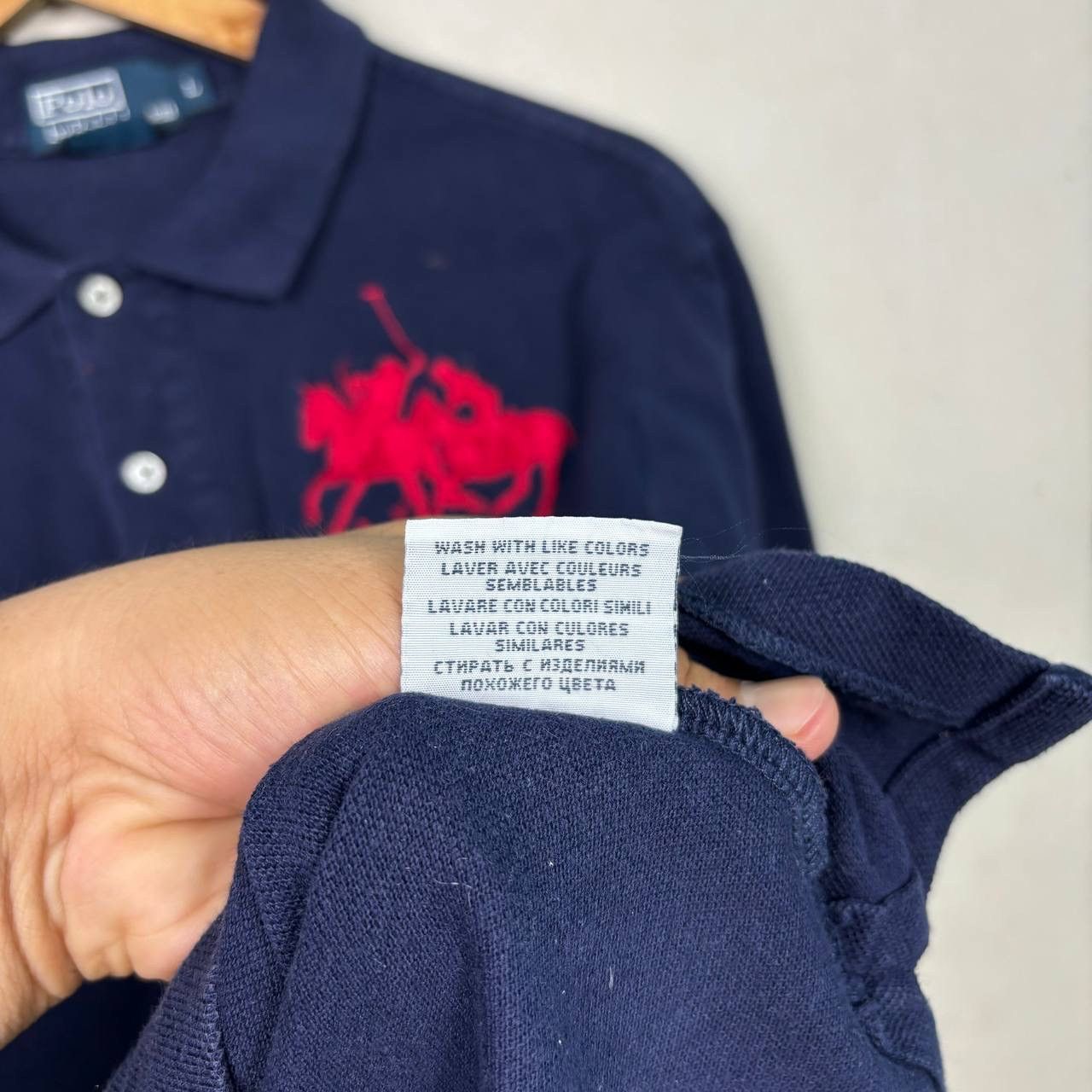 Polo Ralph Lauren Vtg Polo Ralph Lauren LXVII Big Pony Polo Shirt Navy Large Size US L / EU 52-54 / 3 - 6 Thumbnail