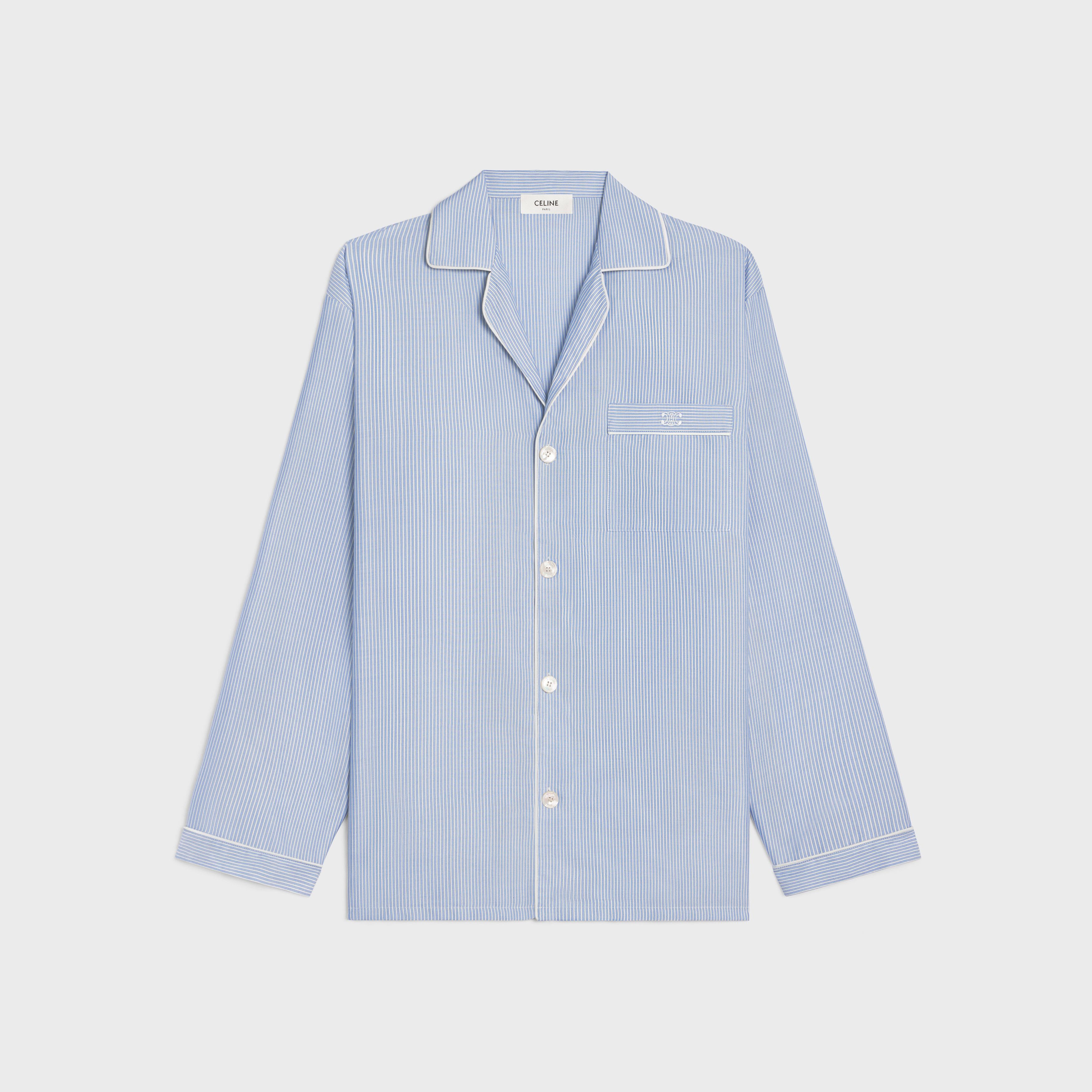 Celine o1w1db10925 2C17B071X Pajama Shirt in Light Blue Size M / US 6-8 / IT 42-44 - 1 Thumbnail