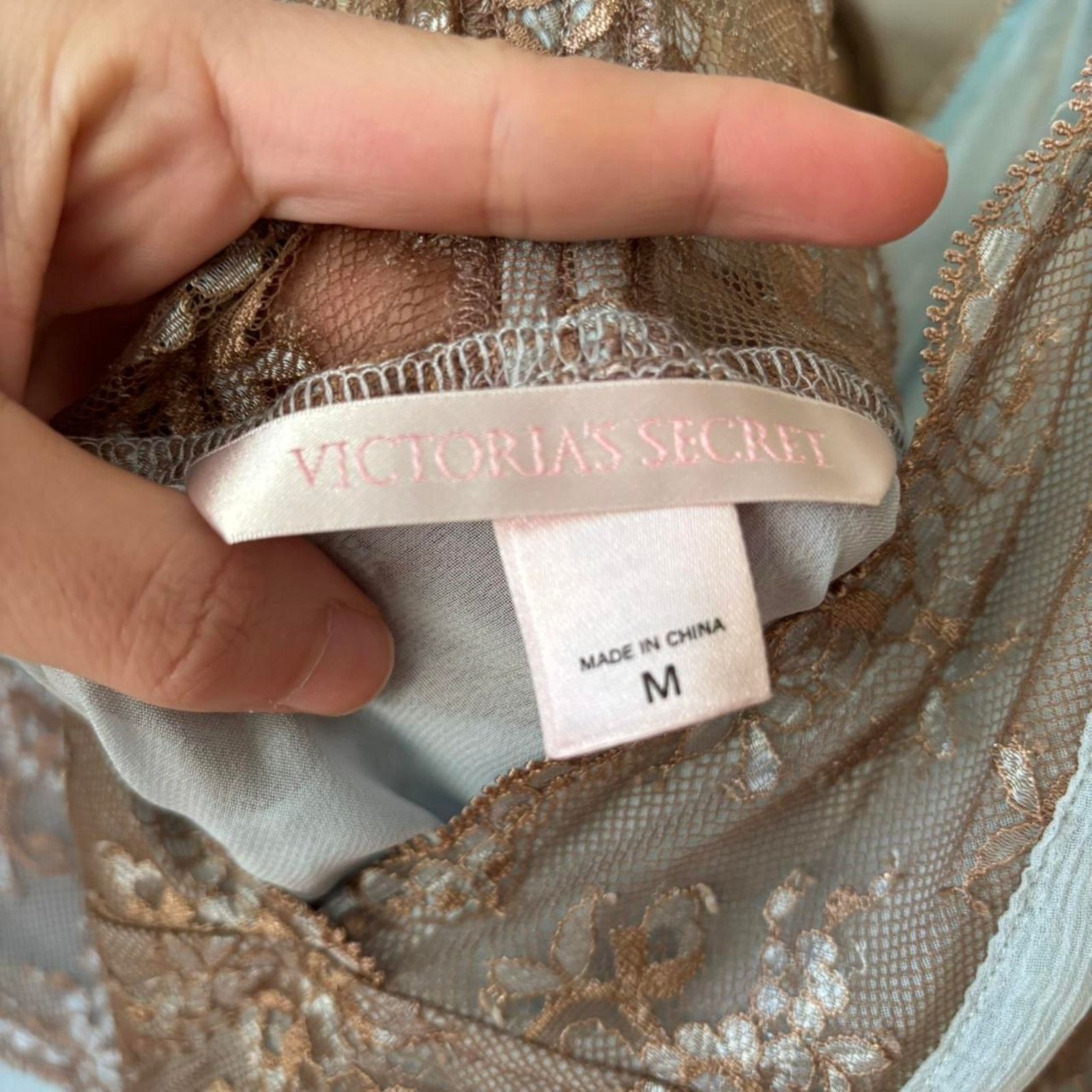 Victoria's Secret Victoria's Secret Light Blue Lingerie Slip Dress Medium Size M / US 6-8 / IT 42-44 - 4 Thumbnail
