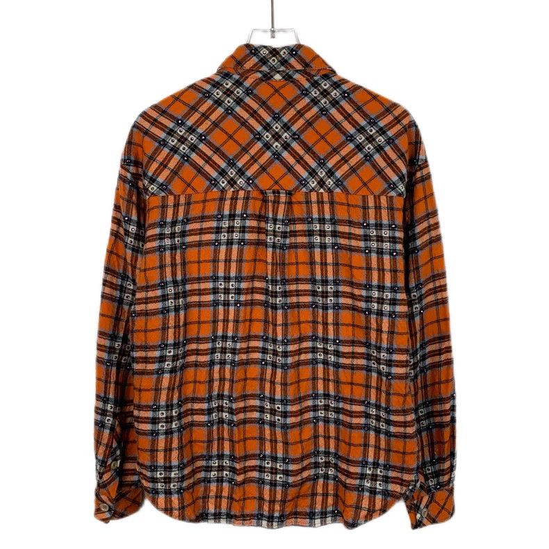 Gucci Gucci Color-blocked plaid wool lapel long-sleeved shirt 25 Size US XXS / EU 40 - 2 Thumbnail