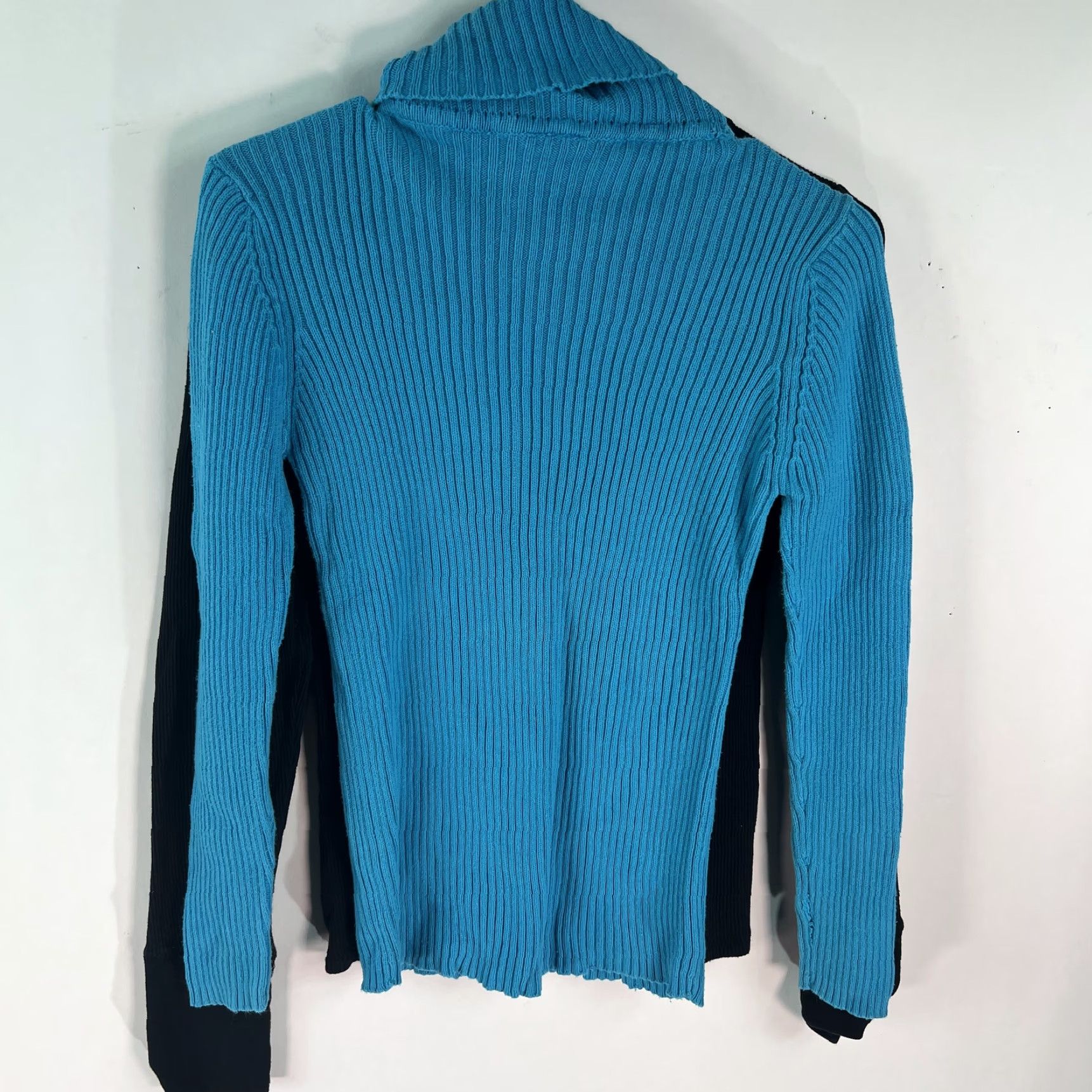 Vintage Set Of 2 Womens Long Sleeves Knitted Pullover Black Blue Sweater Size Large Size L / US 10 / IT 46 - 4 Thumbnail