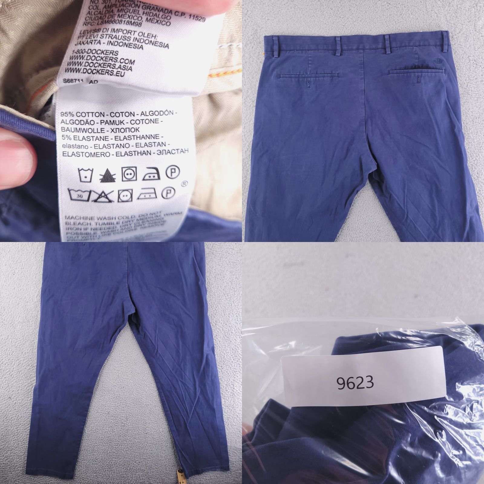 Dockers Dockers Pants Mens 38x28 Slim Alpha Khaki Chino Cotton Dress Casual Blue Size US 38 / EU 54 - 9 Thumbnail