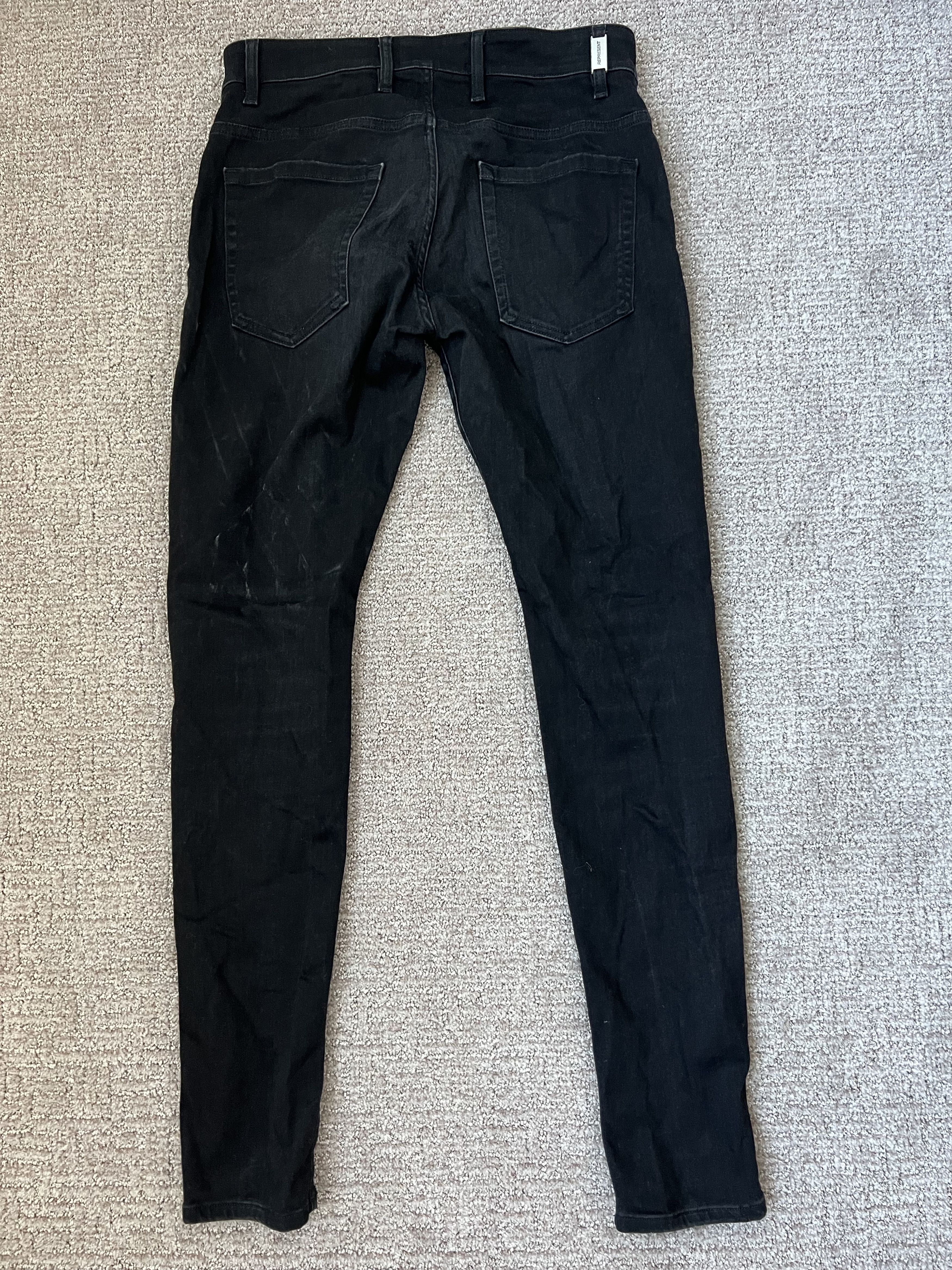 Represent Clo. Represent Black Distressed Skinny Jeans – Size 32 Size US 32 / EU 48 - 4 Thumbnail