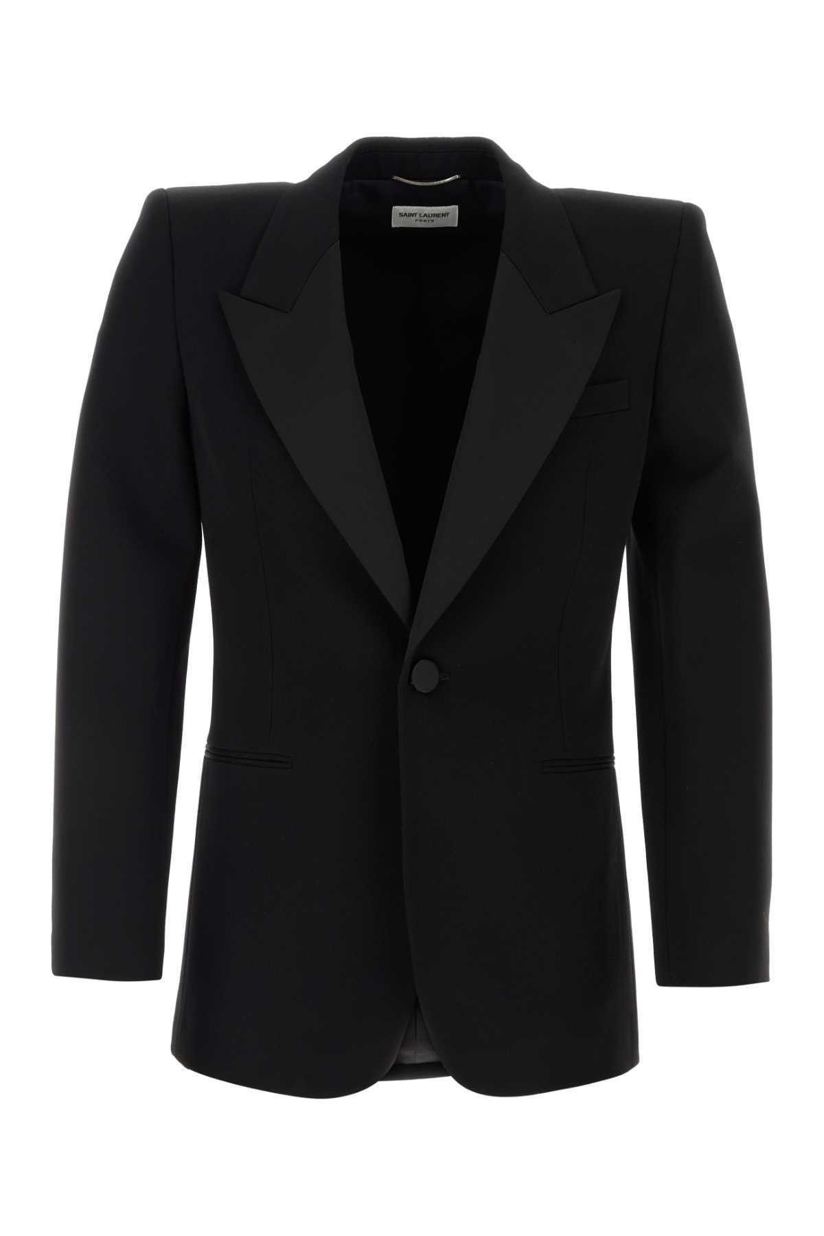 Saint Laurent Paris o1bcso1str0924 Tuxedo Jacket in Black Size US L / EU 52-54 / 3 - 1 Thumbnail