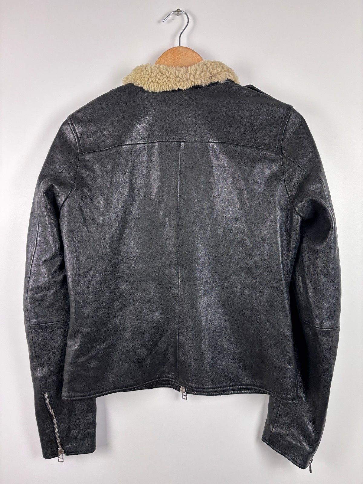 GOOSECRAFT Womens Goosecraft Leather Jacket Black Size S Size S / US 4 / IT 40 - 4 Thumbnail