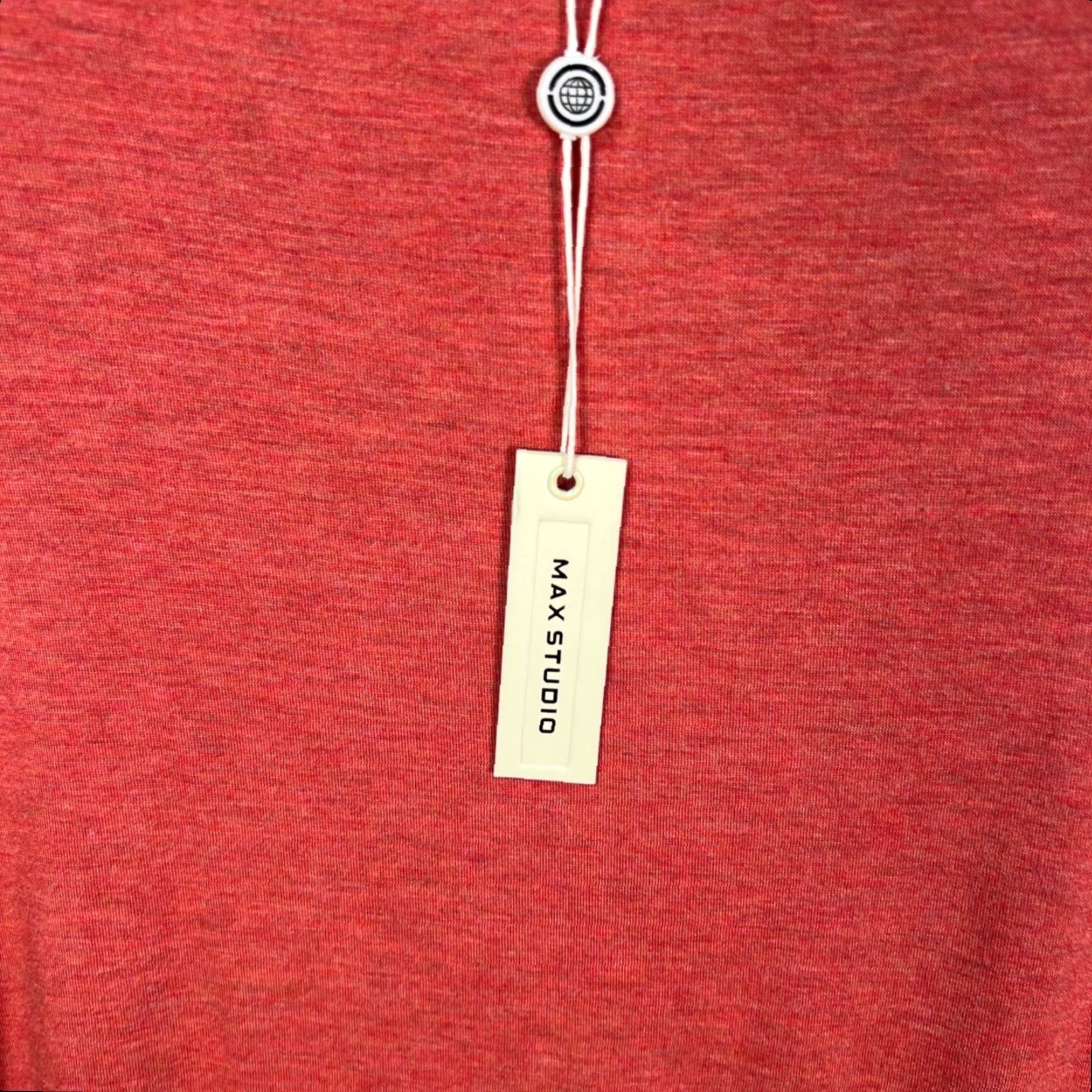 Vintage Max Studio Womens XS Coral Long Sleeve Top Boho Rayon Spandex Blouse w/ Embroidered Trim Crewneck L/S Casual Womens XS Coral Boho Top Size XS / US 0-2 / IT 36-38 - 5 Thumbnail