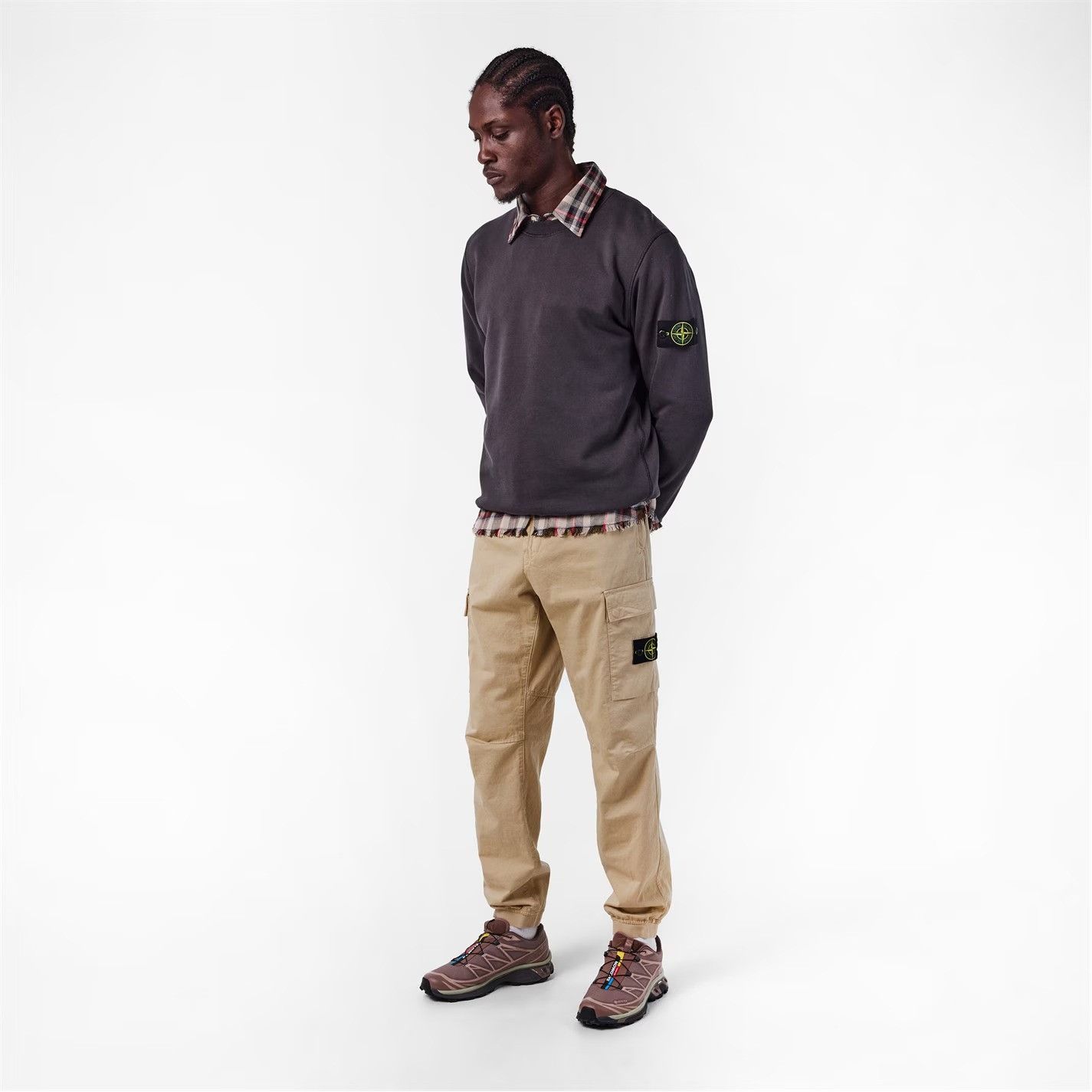 Stone Island o1g2r1mq0526 Satin Cargo Trousers in Beige Size US 38 / EU 54 - 4 Thumbnail