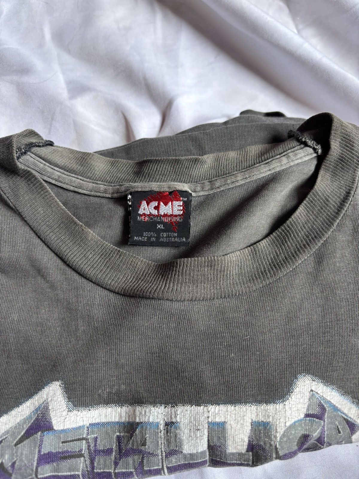 Band Tees Vintage 80s Metallica Ride The Lightning Band Tee Size US XL / EU 56 / 4 - 8 Thumbnail