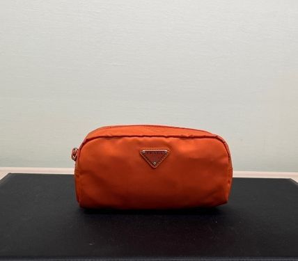 Prada o1srvl11e0624 Size: OS / Cosmetic Pouch in Orange Size ONE SIZE - 1 Thumbnail