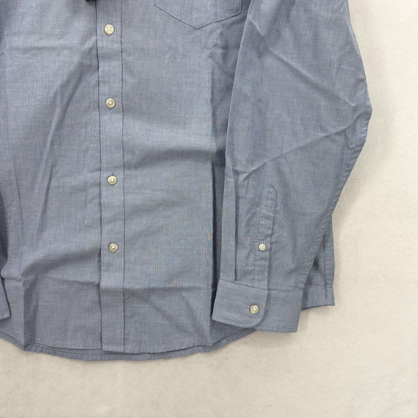 Dockers Dockers Dress Shirt Mens Large Blue Gingham Classic Fit Stain Defender Preppy Size 42R - 3 Thumbnail