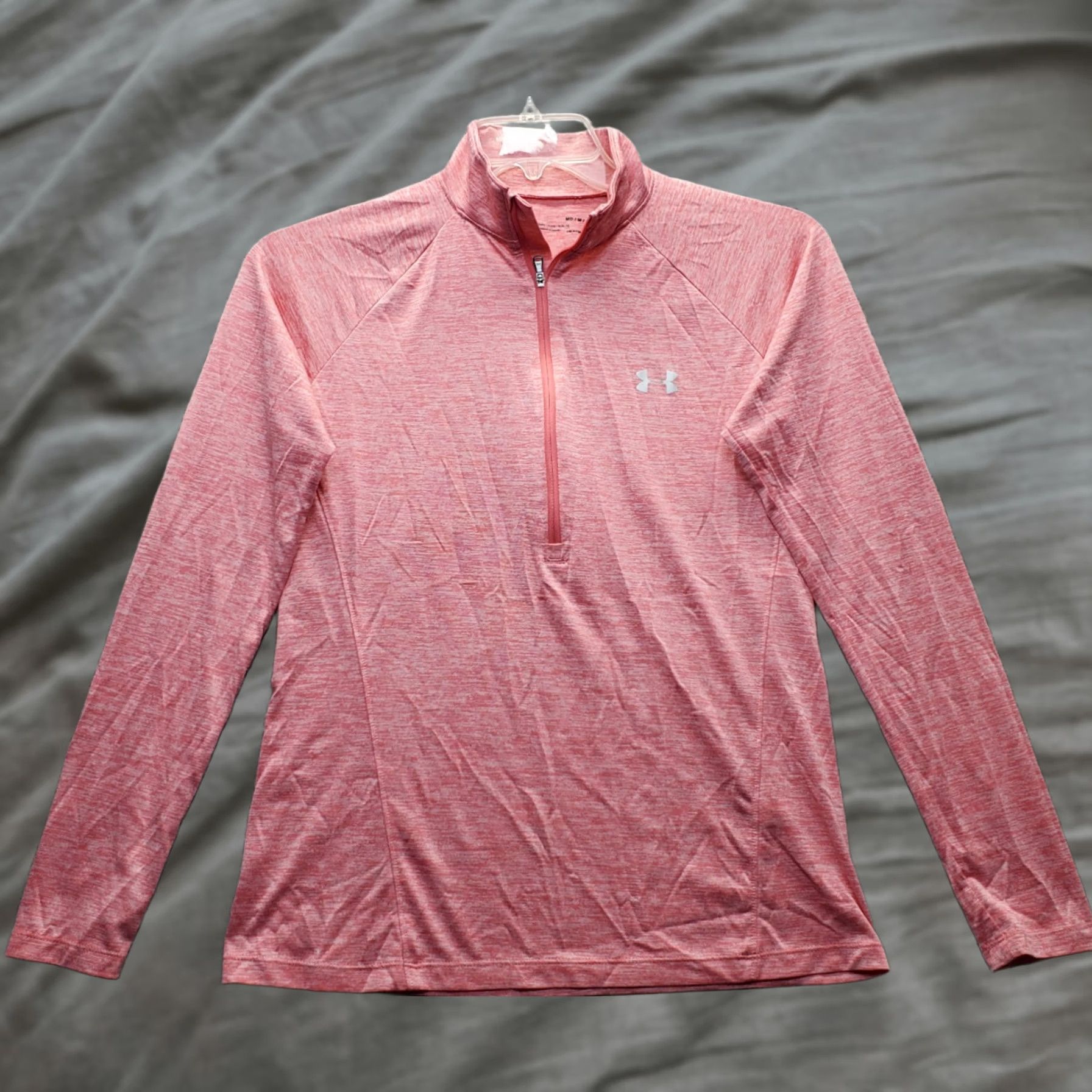 Under Armour Under Armour Pullover Womens Medium Pink HeatGear Tech Twist 1/2 Zip Loose Fit Size M / US 6-8 / IT 42-44 - 1 Thumbnail