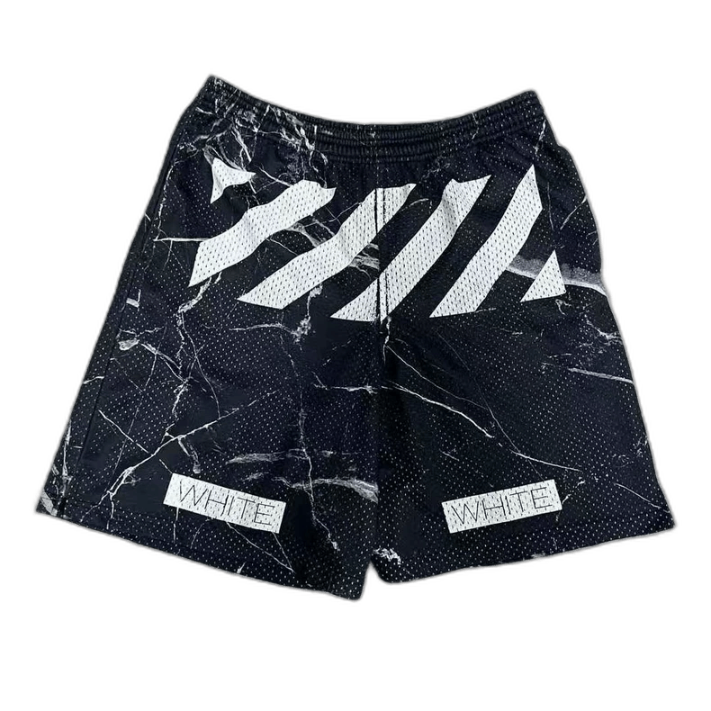 Raf Simons Black Marble Print Athletic Shorts Size M Size US 30 / EU 46 - 1 Thumbnail
