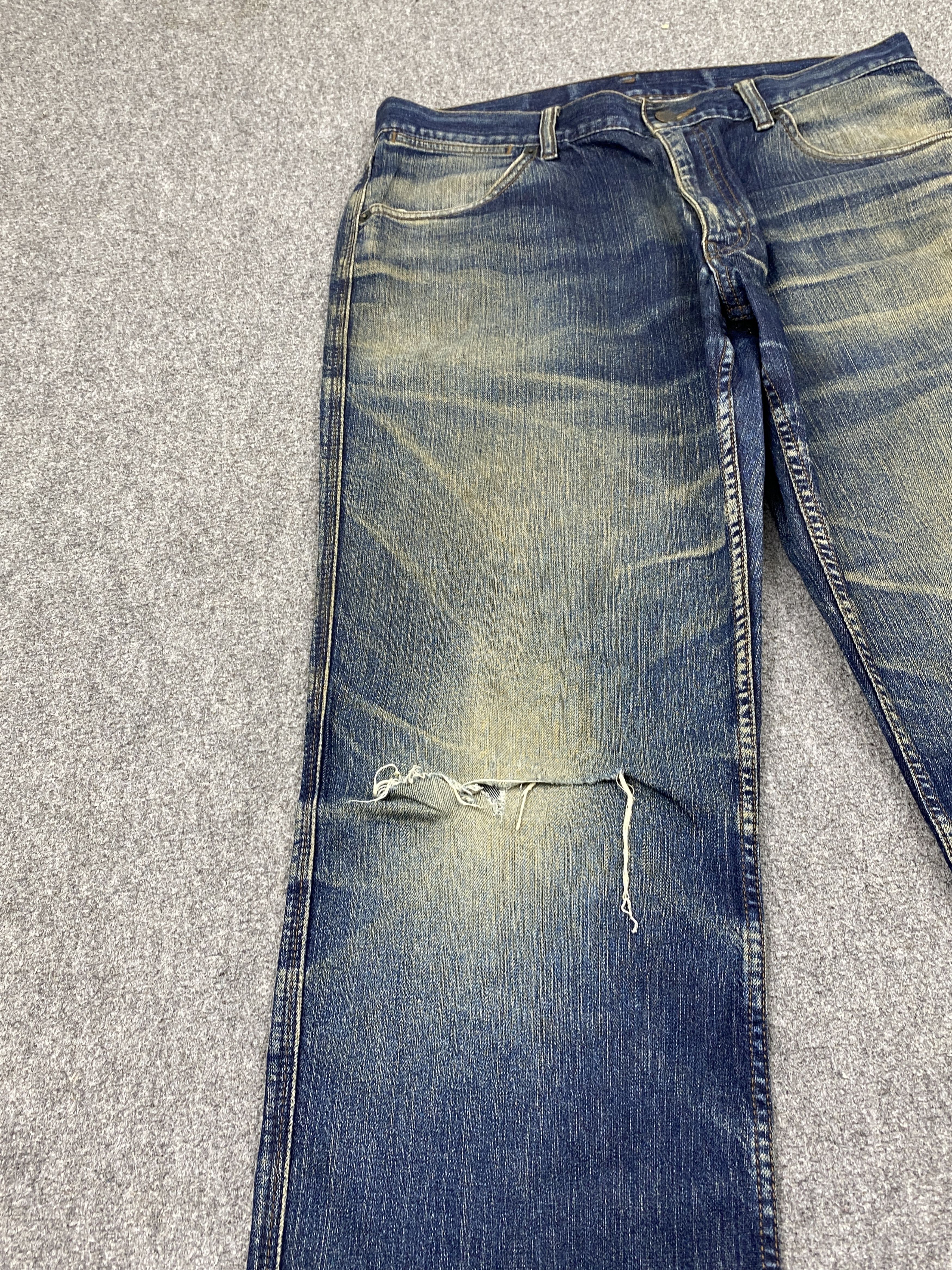 Japanese Brand Vintage Kent Jeans Distressed Japanese Denim DJ0008Z Size US 32 / EU 48 - 10 Thumbnail