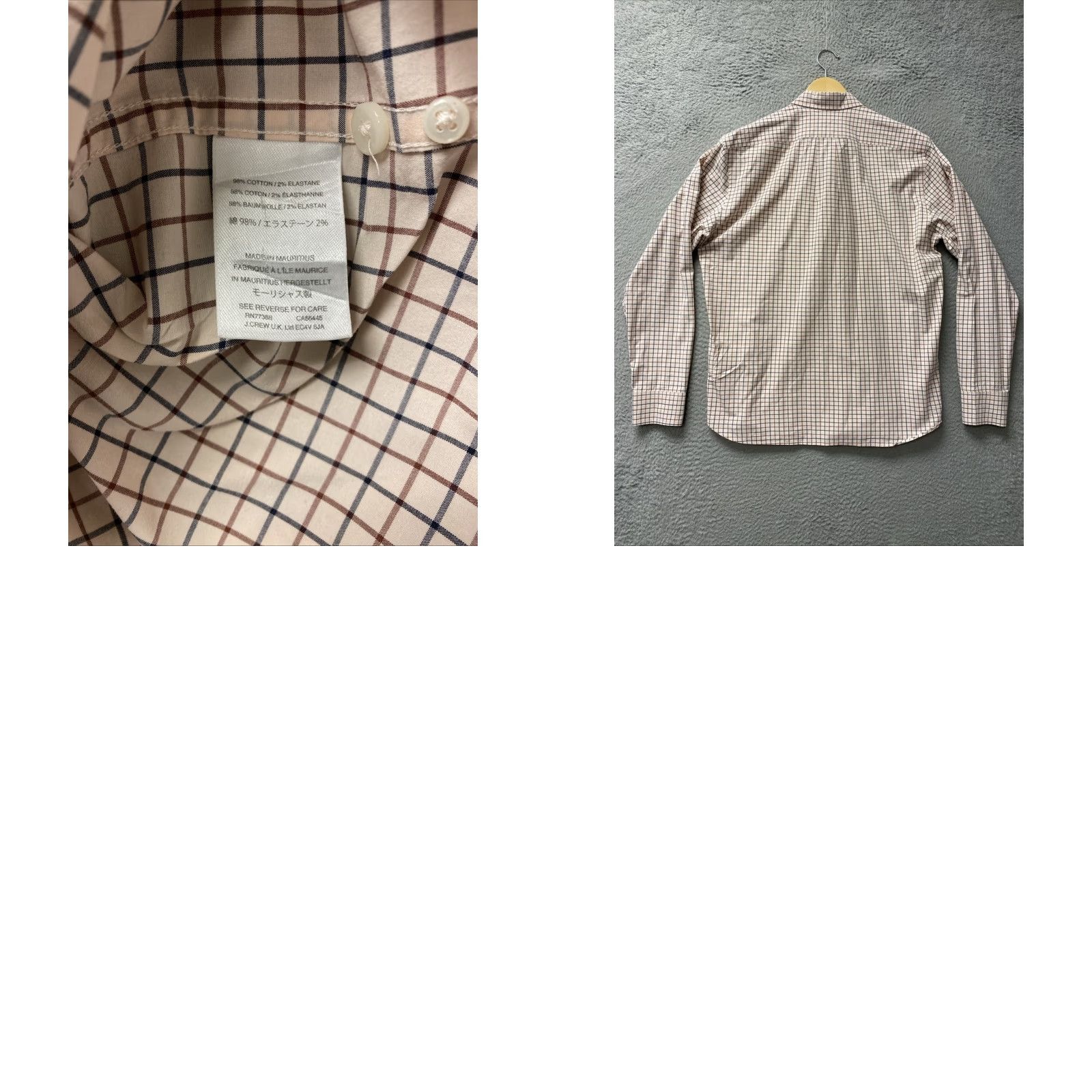 J.Crew J Crew Button Shirt Men’s L Peach Slim Fit Check /158-34 Button-Up Long Sleeve Cotton Slimming Size US L / EU 52-54 / 3 - 8 Thumbnail