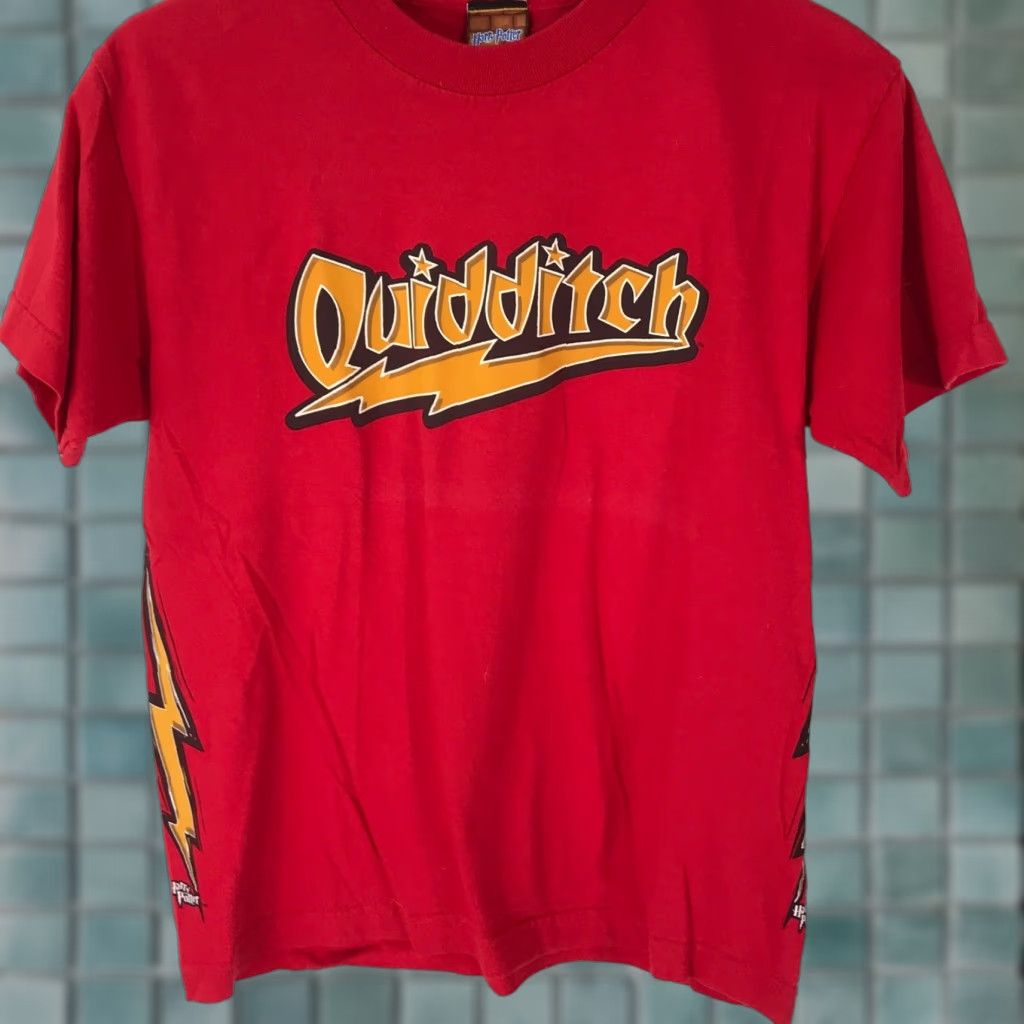 Vintage Harry Potter Mens T Shirt Red M Short Sleeve Quidditch Graphic Pullover Crew Neck 100% Cotton Sports Casual Size US M / EU 48-50 / 2 - 1 Thumbnail