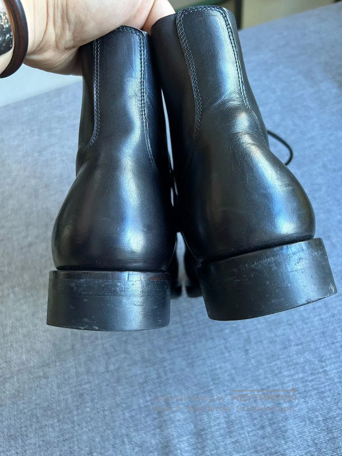 Maryam Nassir Zadeh black leather lace-up boots for men. Size US 5.5 / EU 38 - 7 Thumbnail