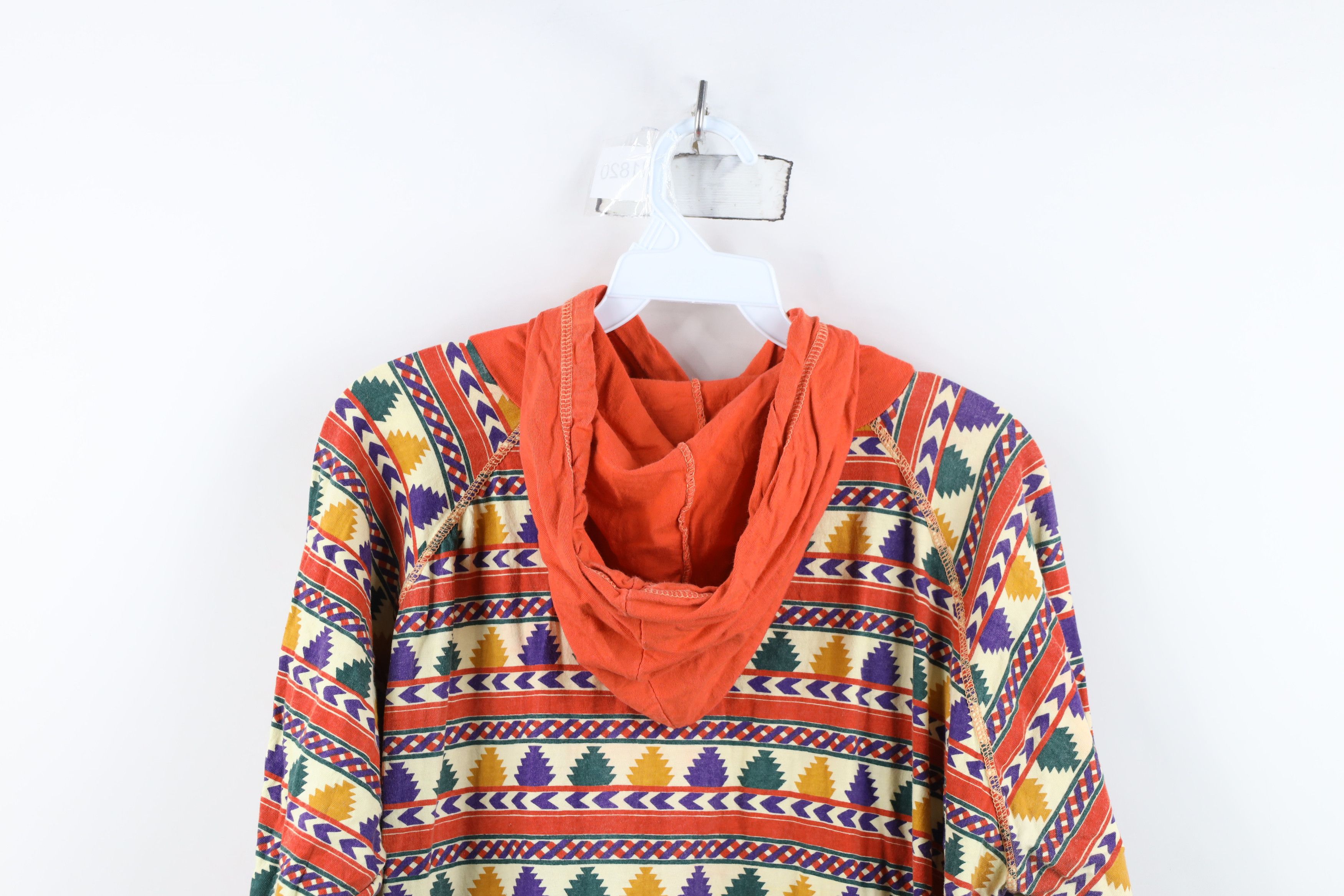Vintage Vintage 90s Streetwear Boxy Fit Hooded Hoodie T-Shirt Size L / US 10 / IT 46 - 14 Thumbnail
