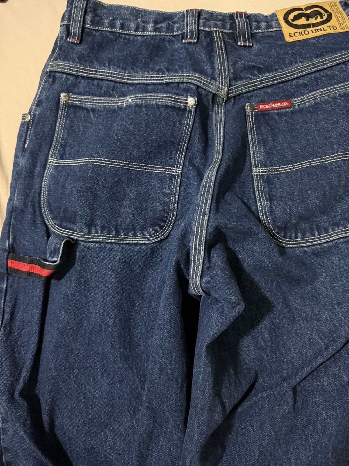 Ecko Unltd. × Vintage Vintage Y2K Ecko Unltd. Denim Carpenter Pants Baggy Size US 30 / EU 46 - 8 Thumbnail