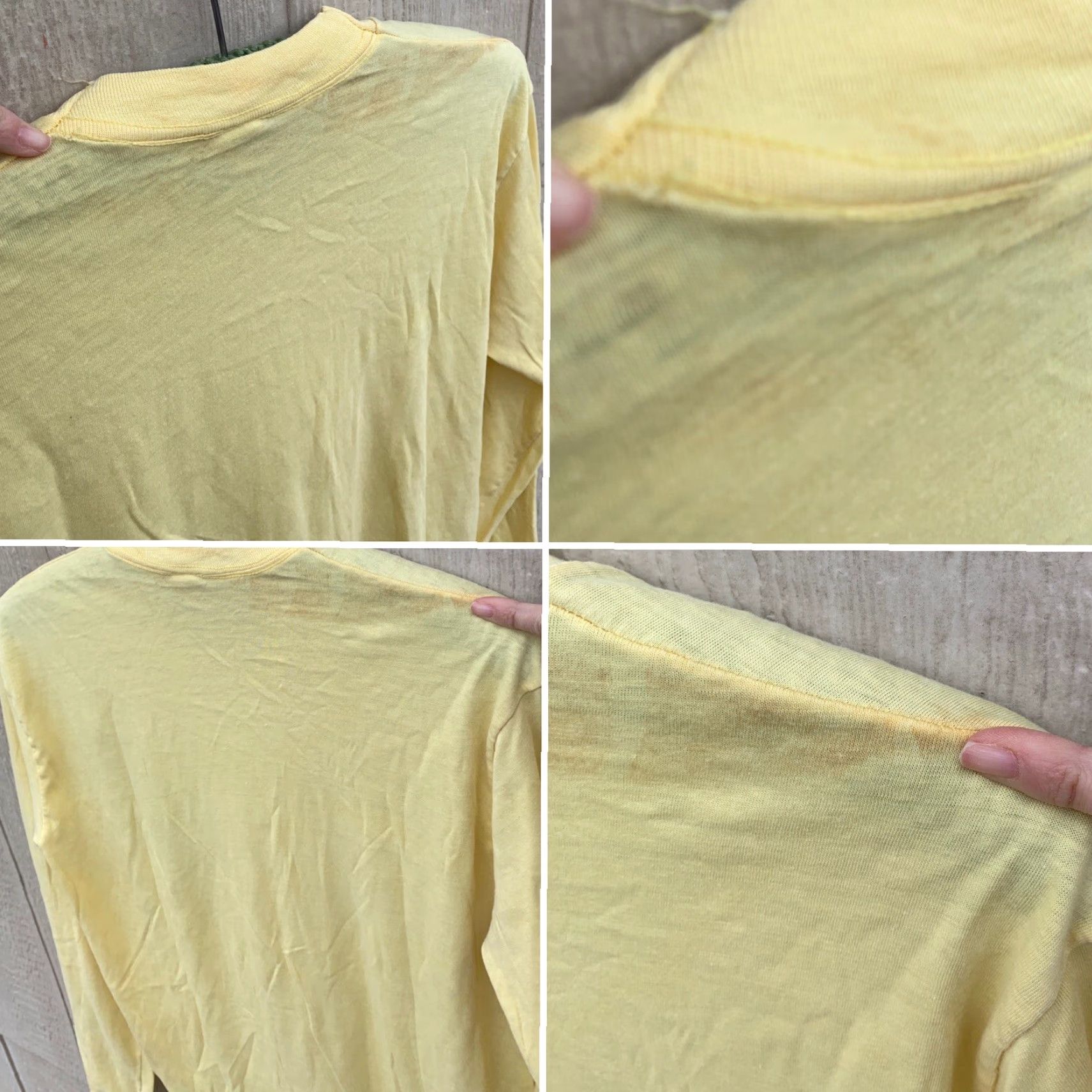 Vintage VINTAGE The Knits Shirt Mens 70s 80s Pear Blossom Run Mini Marathon Medford Oregon T Shirt Yellow Cotton Blend Long Sleeve Graphic Tee Size US L / EU 52-54 / 3 - 7 Thumbnail