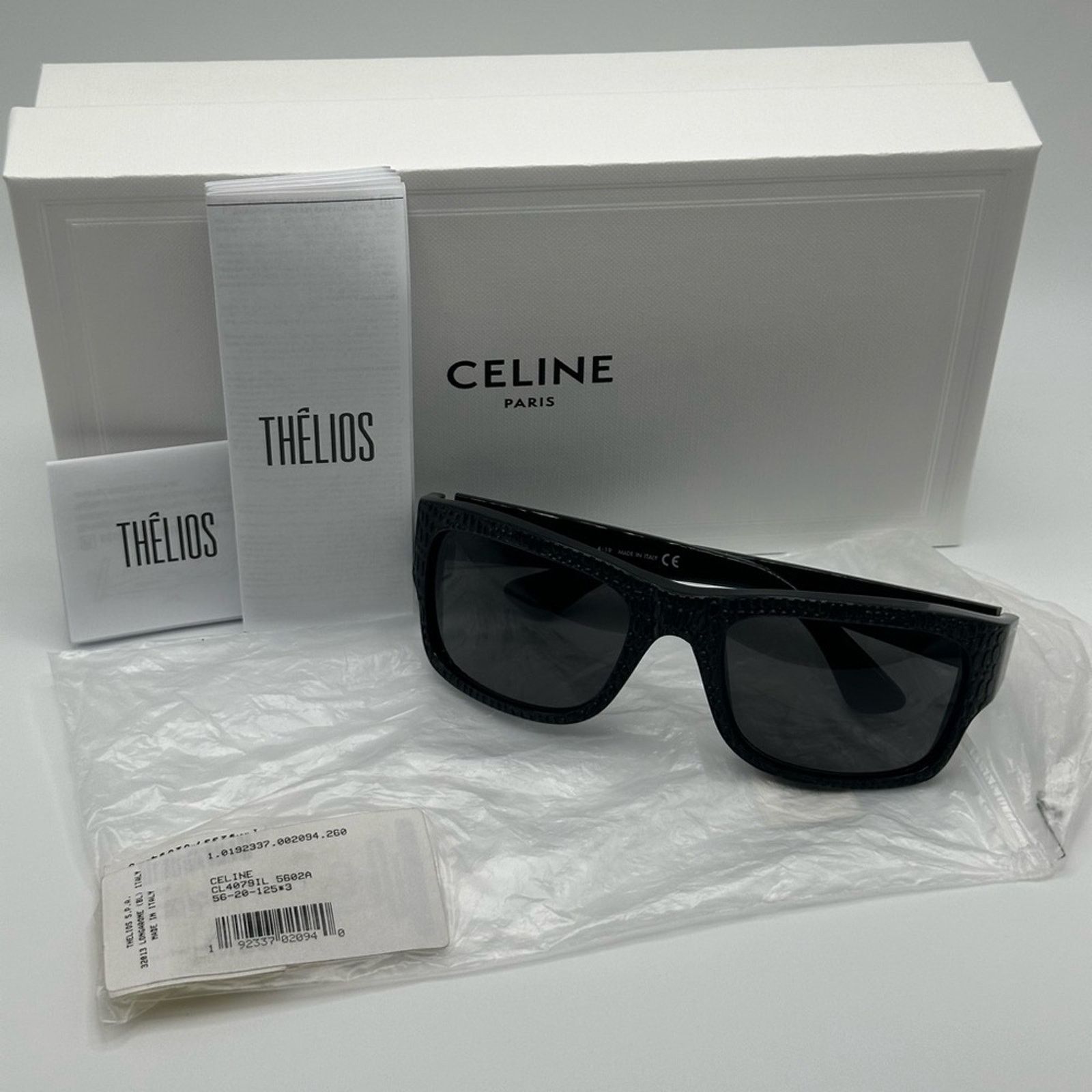 Celine BRAND NEW CELINE CL4079IL 02A Black Square Unisex Sunglasses Size ONE SIZE - 12 Thumbnail