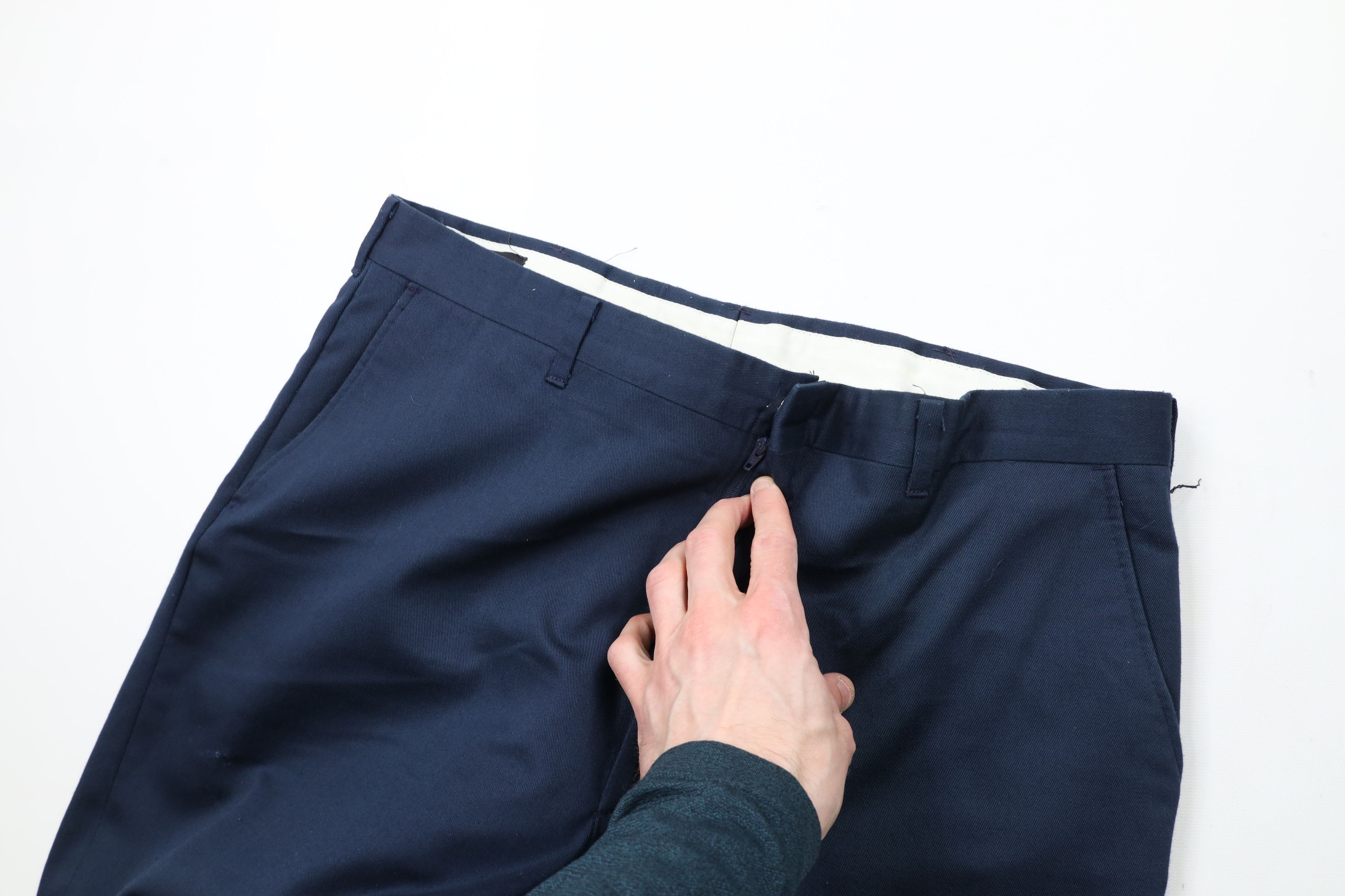 Vintage Vintage 70s Streetwear Flared Wide Leg Chino Pants Blue USA Size US 36 / EU 52 - 7 Thumbnail