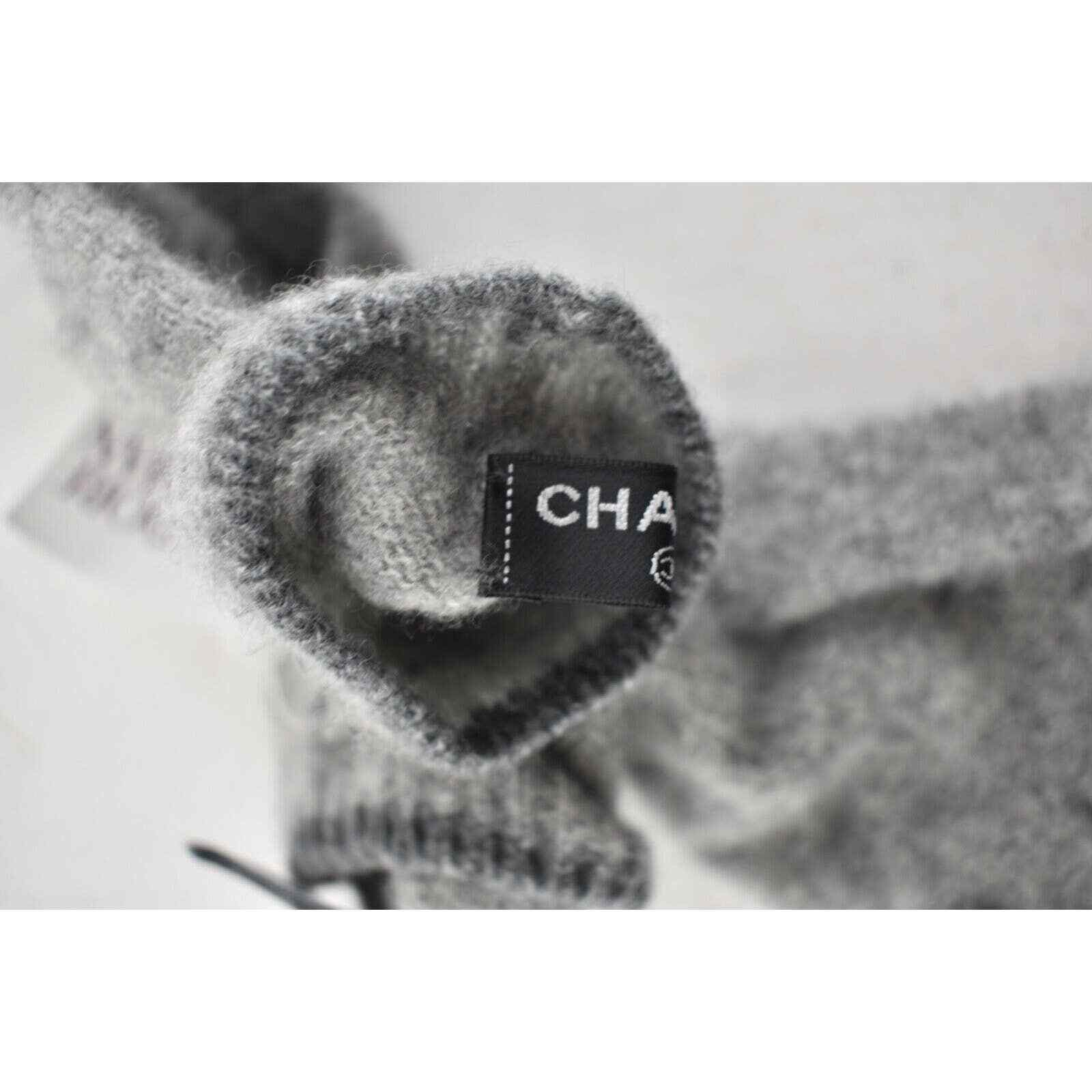 Chanel Chanel Silk CC Calfskin Leather Braided Logo 5 Finger Gloves Size ONE SIZE - 8 Thumbnail