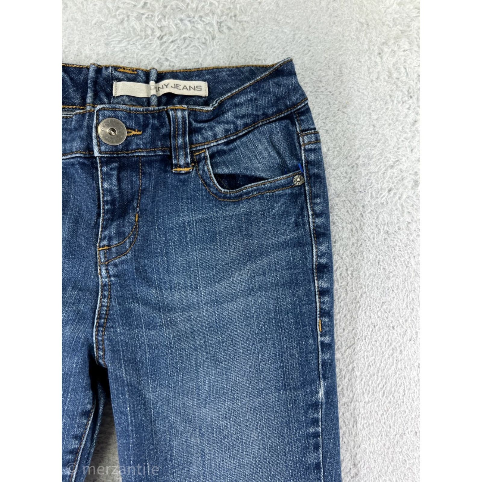 DKNY DKNY Jeans Womens 4 Denim Flared Stretch 5-Pocket 28in Inseam Blue Adult Regular Mid Rise Womens - 90s/Classic American Theme Size 27" / US 4 / IT 40 - 7 Thumbnail