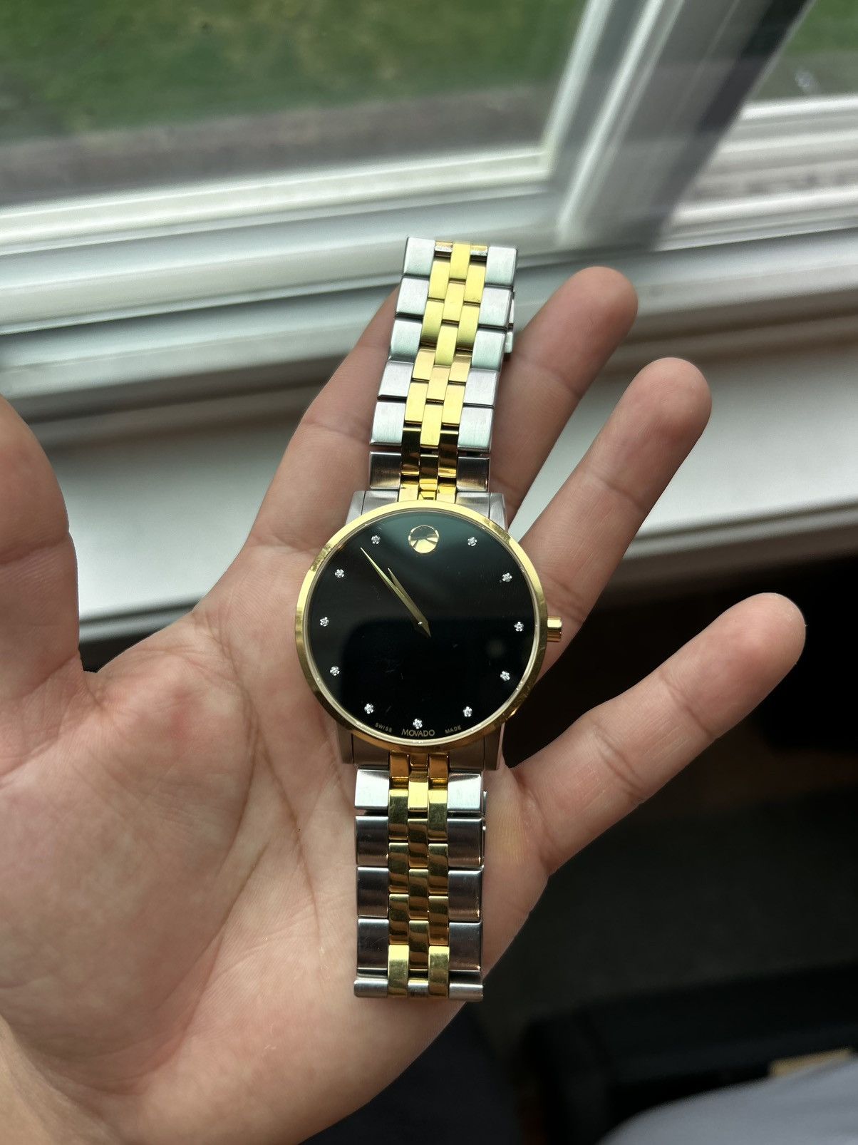 Movado Men's Swiss Museum Classic Diamond-Accent Two-Tone Size 40 - 3 Thumbnail