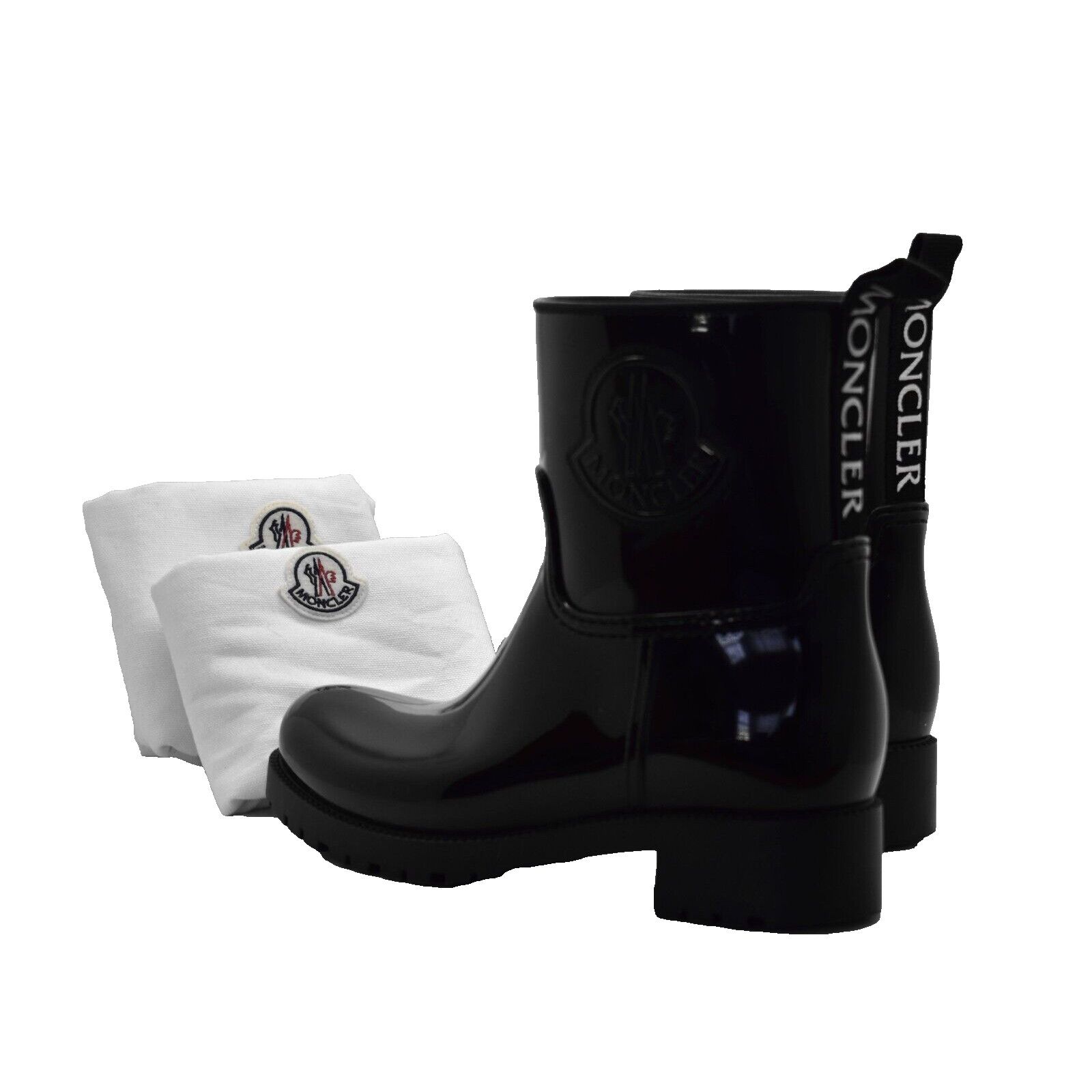Moncler MONCLER Black PVC-Rubber Logo Waterproof Rain Boots Shoes 35 Size US 5 / IT 35 - 2 Thumbnail