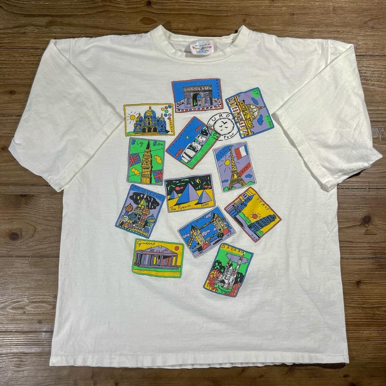 Vintage Vintage 90’s Europe on Tour Photos 3/4 Sleeve T-Shirt Size US XL / EU 56 / 4 - 1 Thumbnail