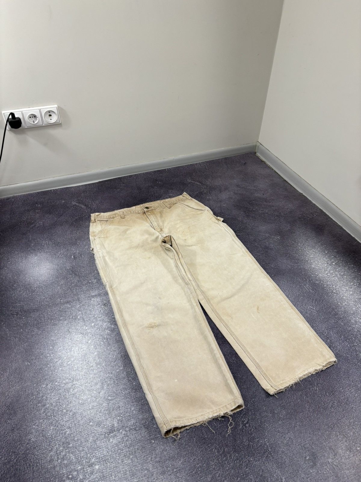Carhartt Vintage 90s Carhartt USA Faded Work Hype Skate Baggy Pants Size US 38 / EU 54 - 8 Thumbnail