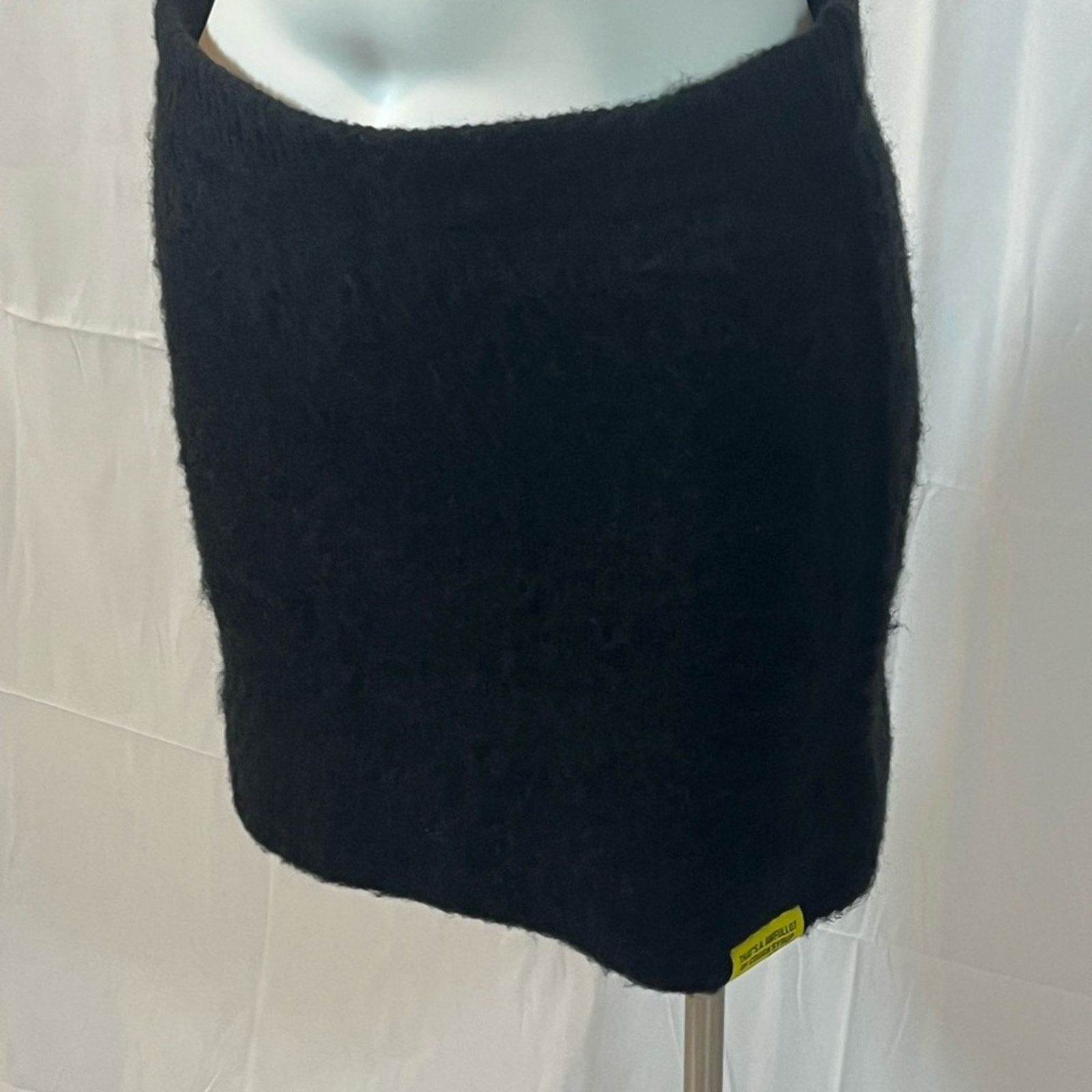Awful Lot of Cough Syrup Awful Lot Of Cough Syrup Black Mohair Skirt Size 36" / US 14 / IT 50 - 1 Thumbnail