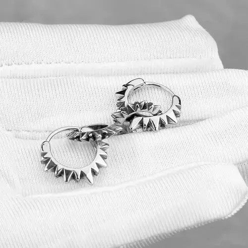 Vintage Stainless Steel Punk Rock Drop Earring Size ONE SIZE - 4 Thumbnail