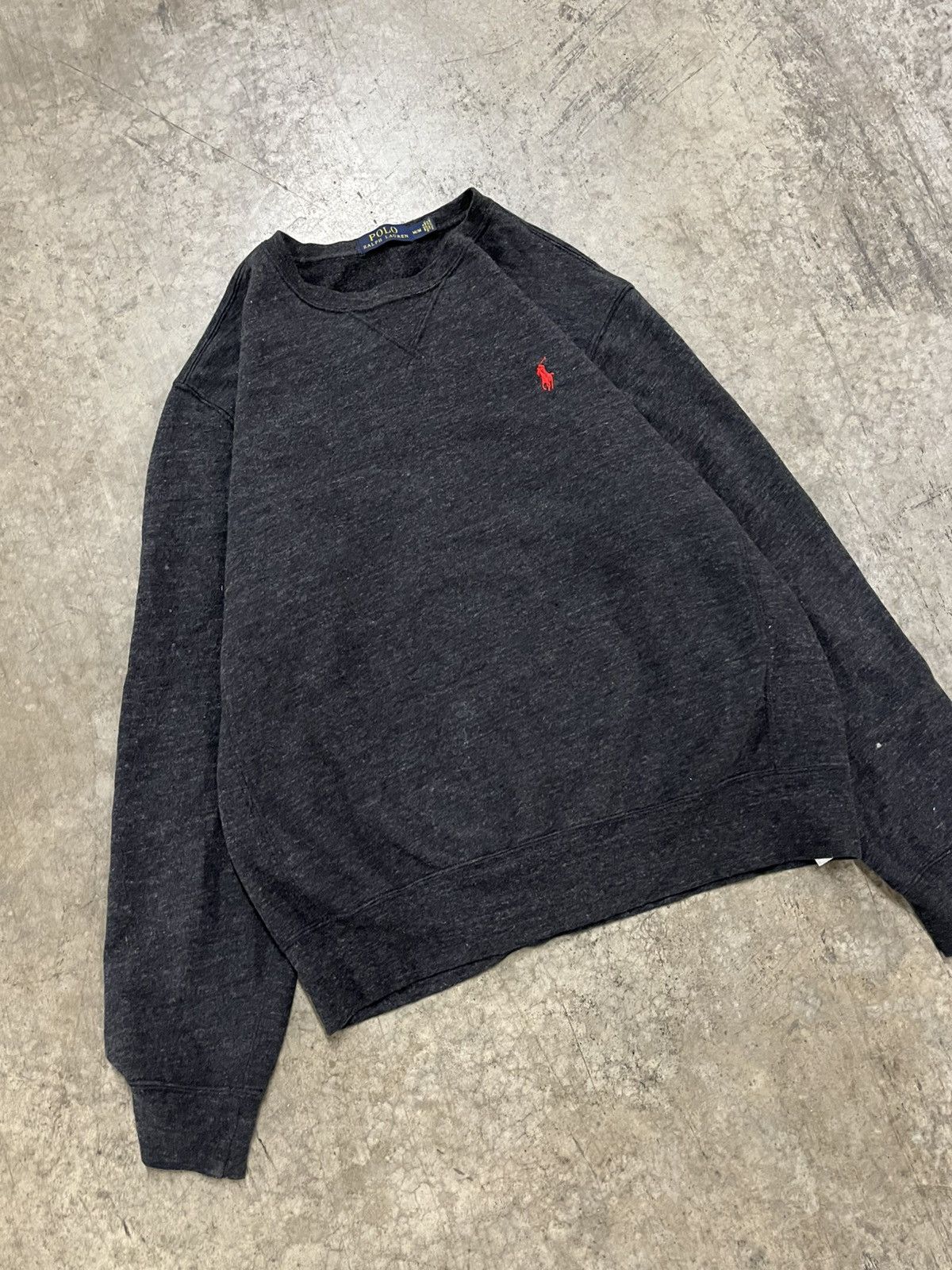 Polo Ralph Lauren × Vintage Polo Ralph Lauren vintage crewneck sweatshirt Heather gray Size US M / EU 48-50 / 2 - 5 Thumbnail