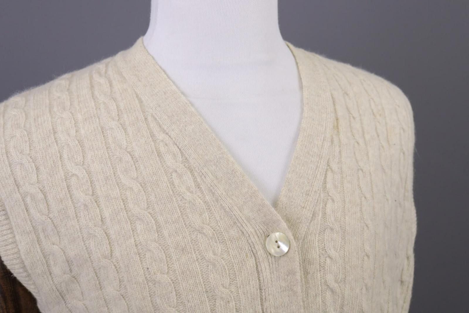 Morgano Morgano Beige Wool Angora Cashmere Gillet Jacket Size 48 Size US M / EU 48-50 / 2 - 7 Thumbnail